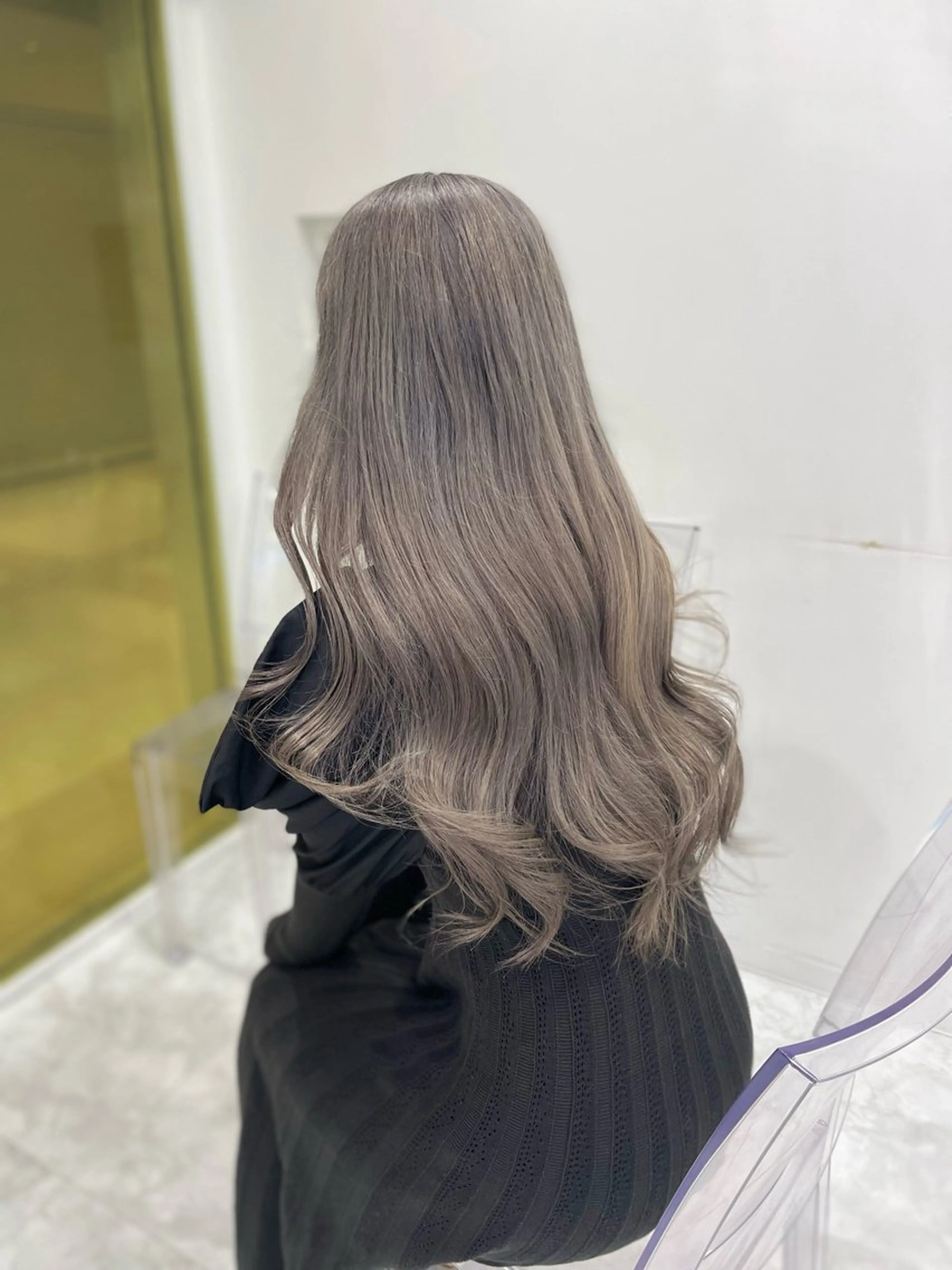 ロング カラー シルバー ヘアカラー 中韓レイヤー/ ブラウン🤎はやとのヘアスタイル