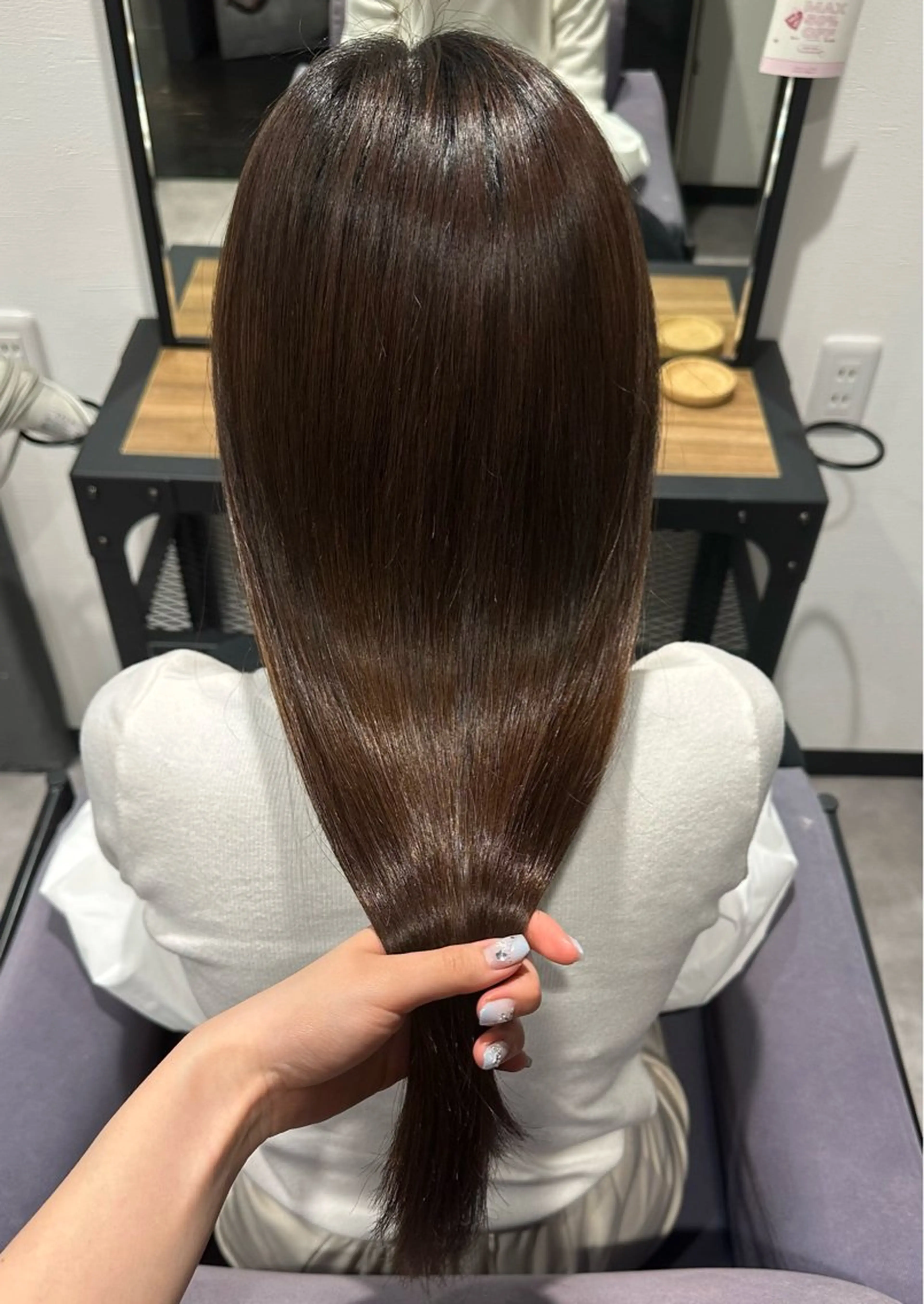 ロング 酸性ストレート 縮毛矯正 都島美容室 rion 🌛のヘアスタイル