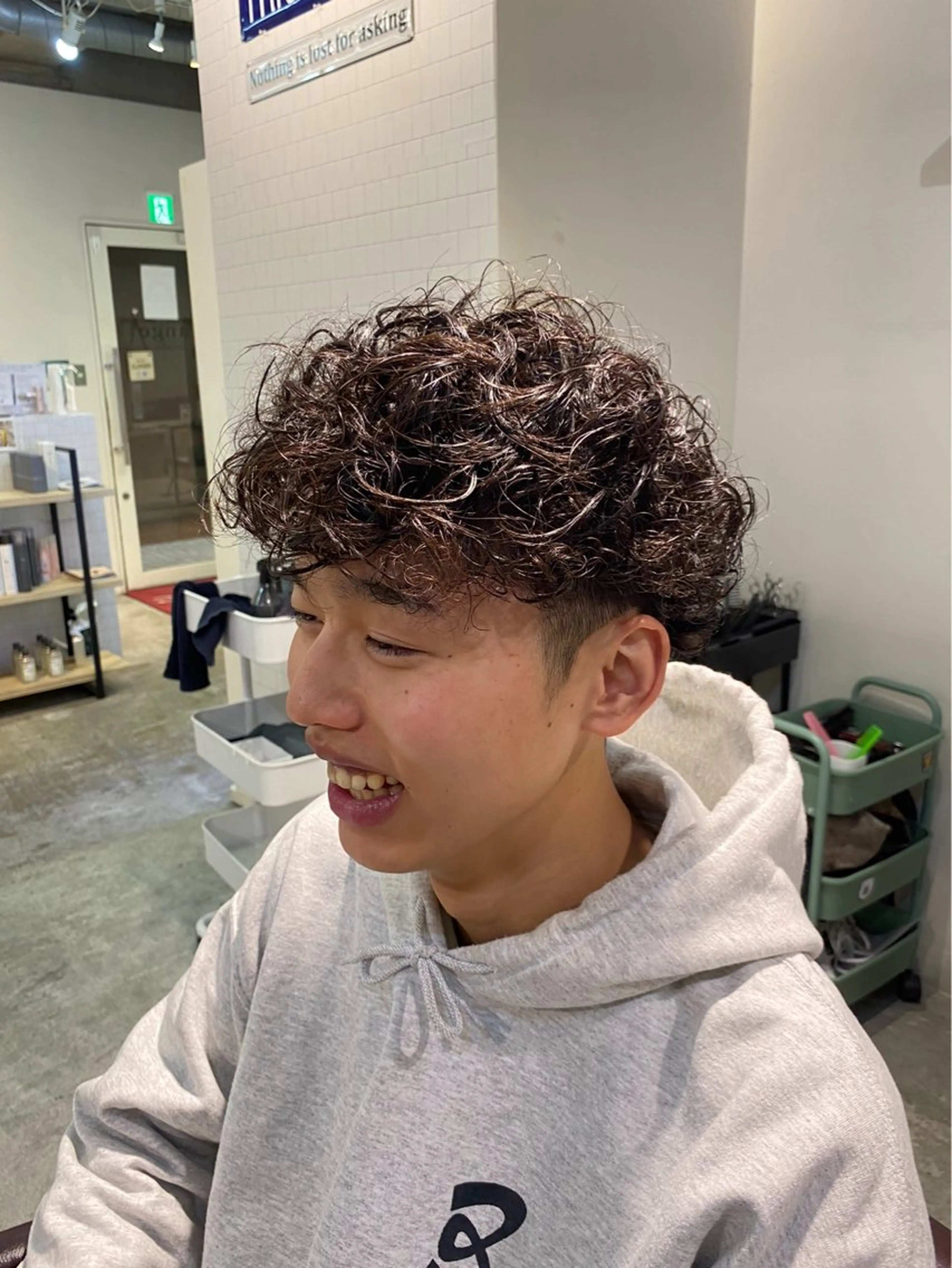 パーマ メンズ パーマ特化/フェザー パーマシャドウ/真生のヘアスタイル