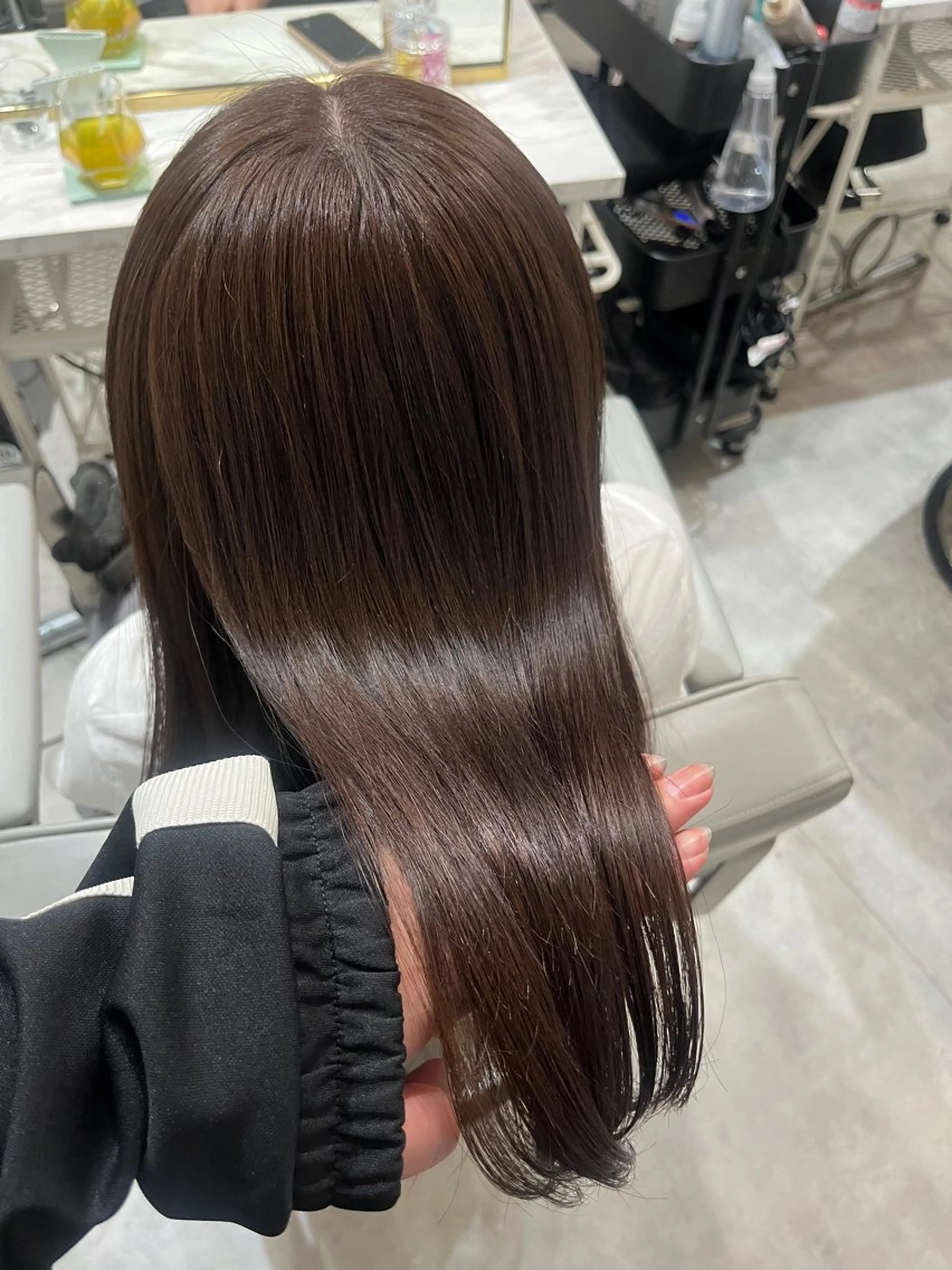 ミディアム カラー ブラウンカラー ココアブラウン カット ヘアカラー トリートメント ヘアセット 🎀透明感 カラー🎀ミズキのヘアスタイル