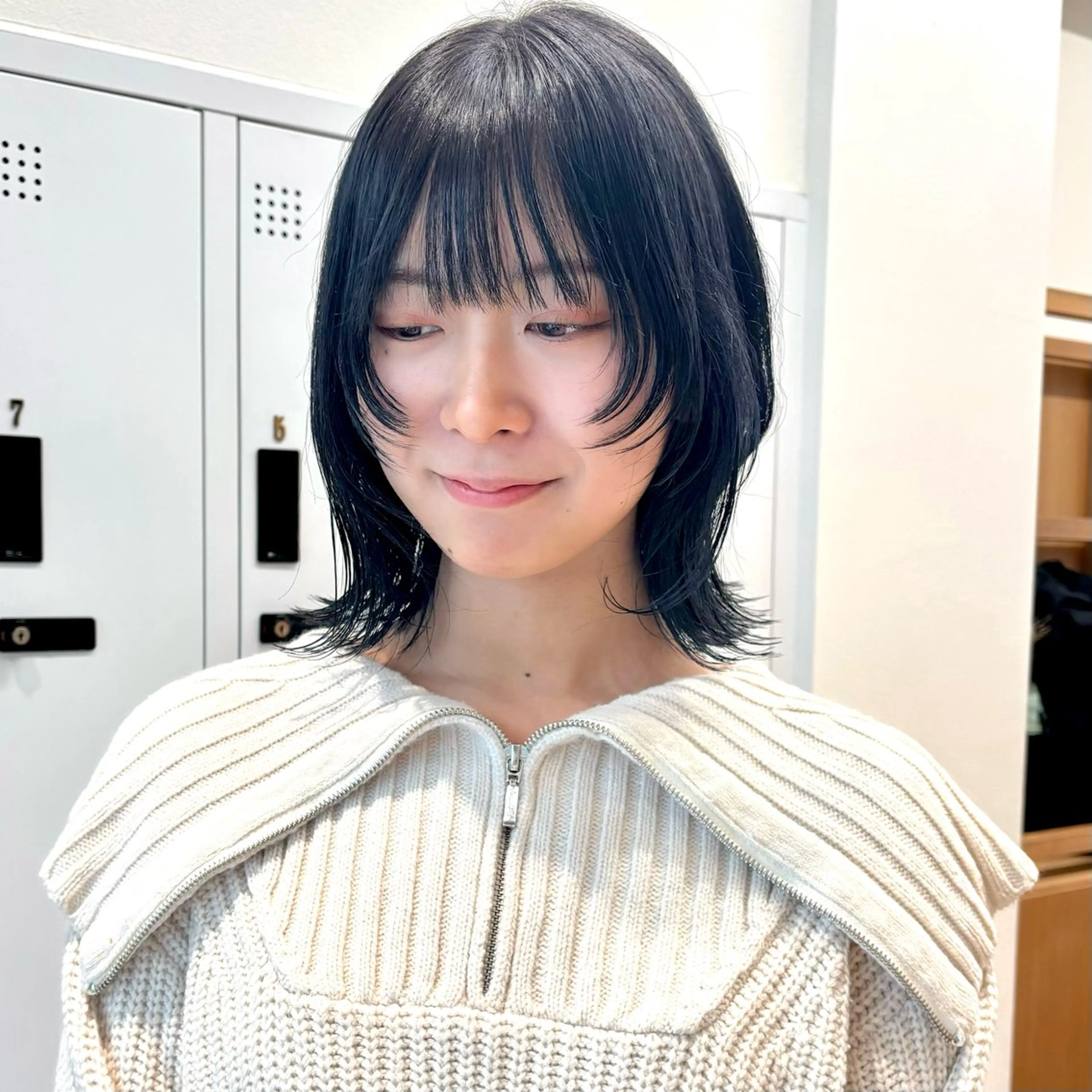 ショート カラー 切りっぱなしボブ ボブ 顔まわりレイヤー レイヤーカット Apero【アペロ】所属・パーマ/暖色/ボブ イワタテ🇰🇷のヘアスタイル