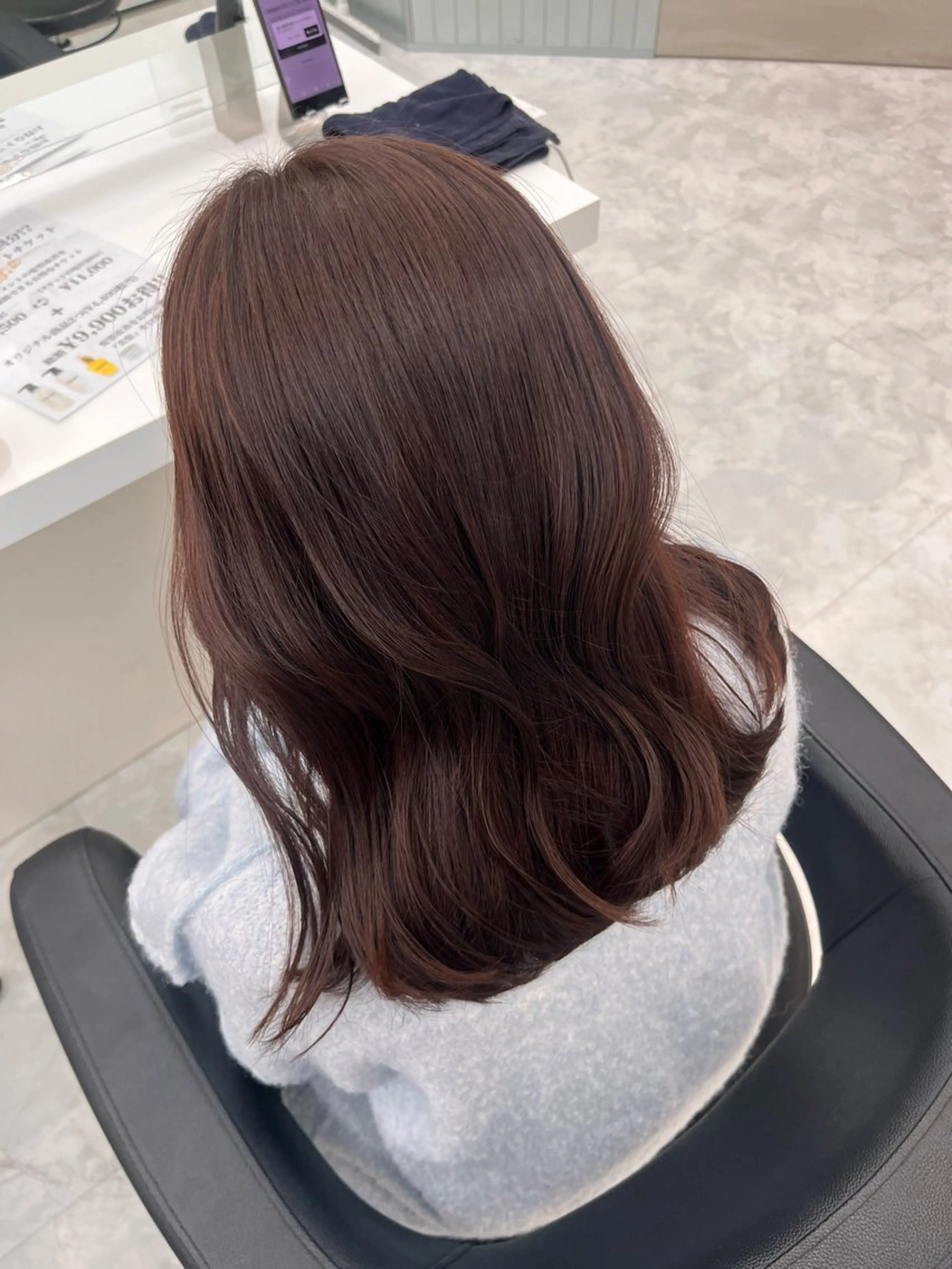 セミロング ヘアカラー ♡ナチュラルガーリー ♡ベージュ♡RINAのヘアスタイル