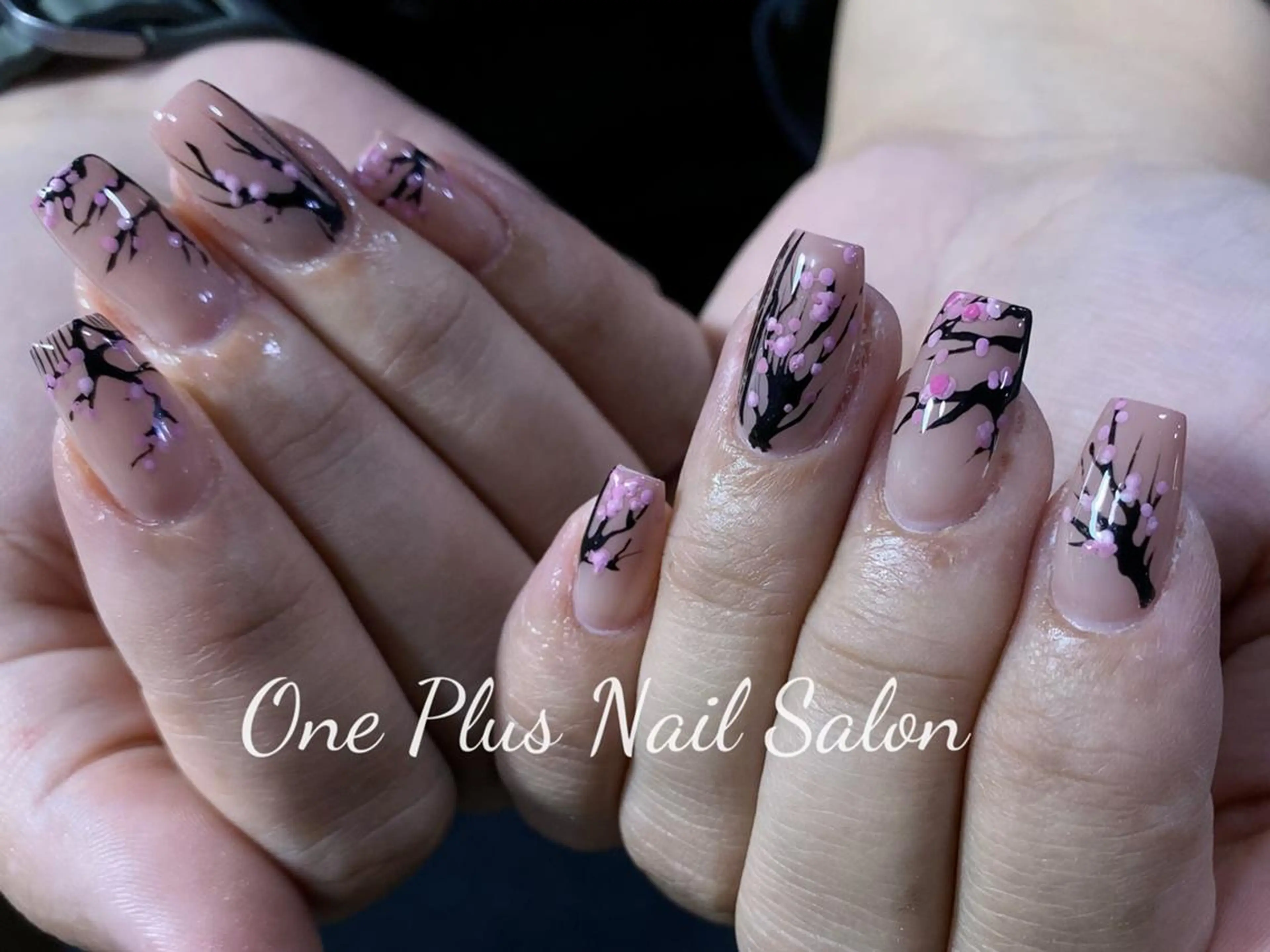 ネイル アートネイル 長さ出し ジェルネイル 持ち込み スカルプネイル One Plus Nail Salonのネイルデザイン