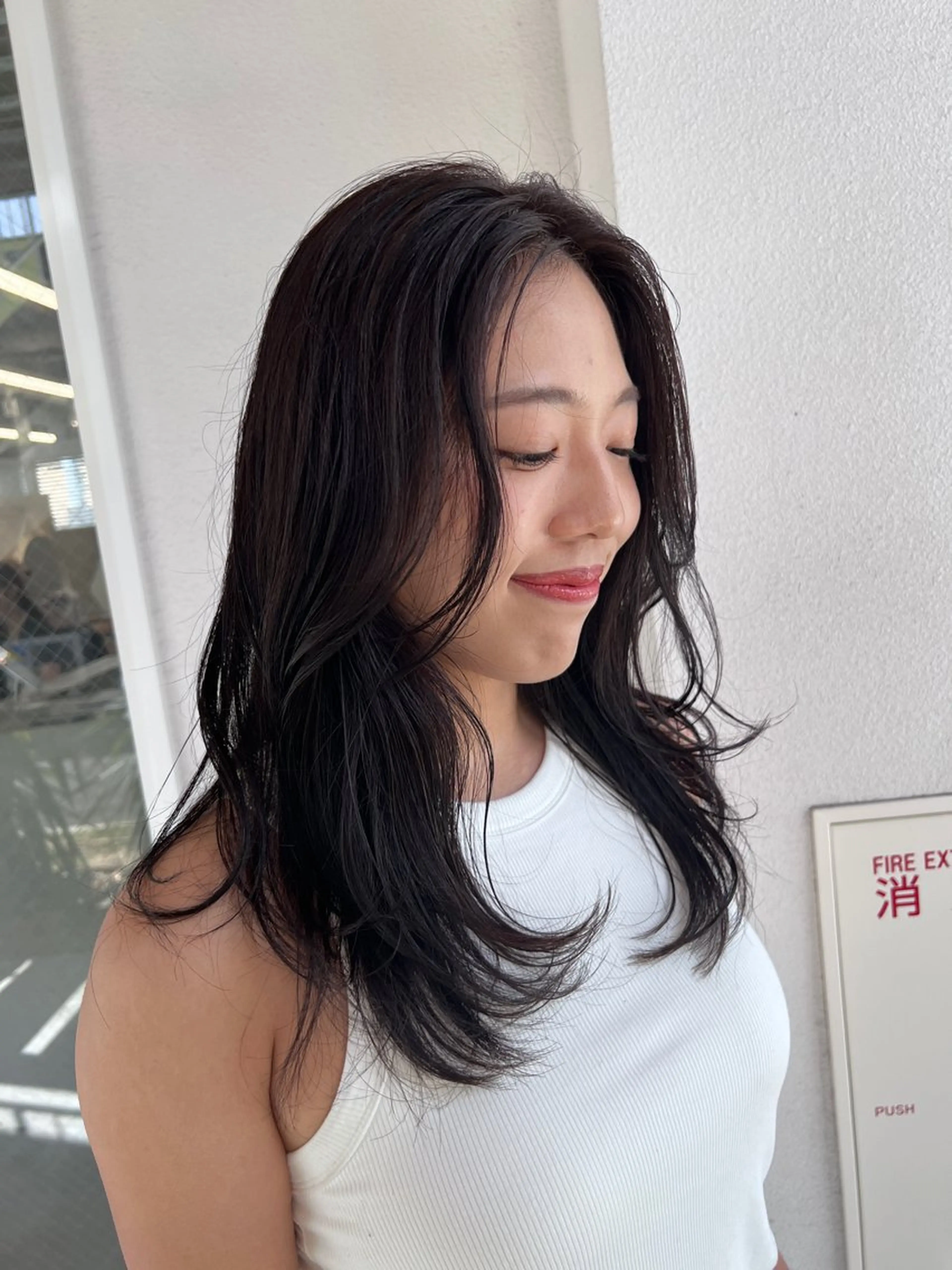 セミロング 仲川 沙希のヘアスタイル