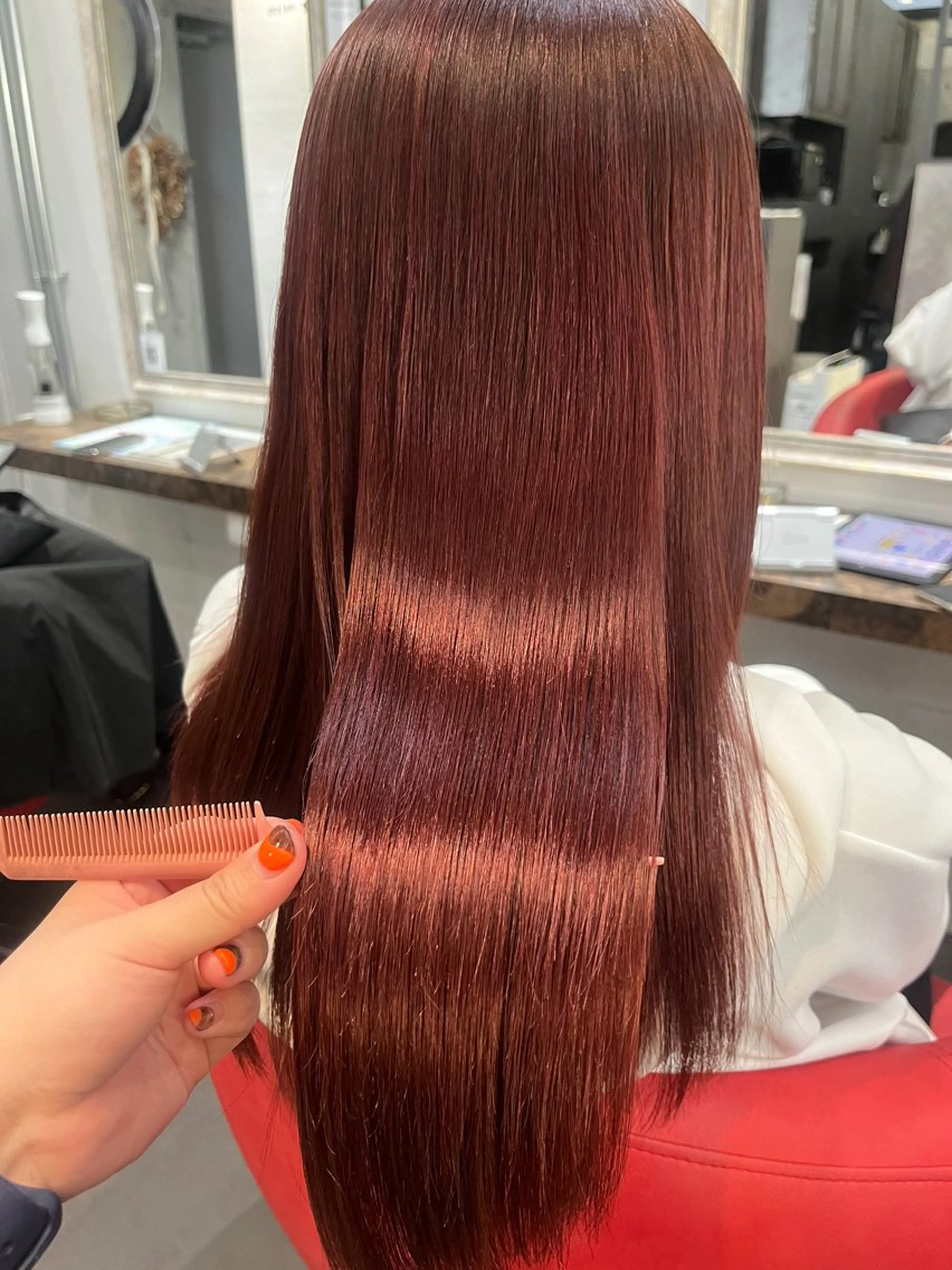 ロング カット 縮毛矯正 駅チカ【ali'i】 アリイ花崎友美☘のヘアスタイル