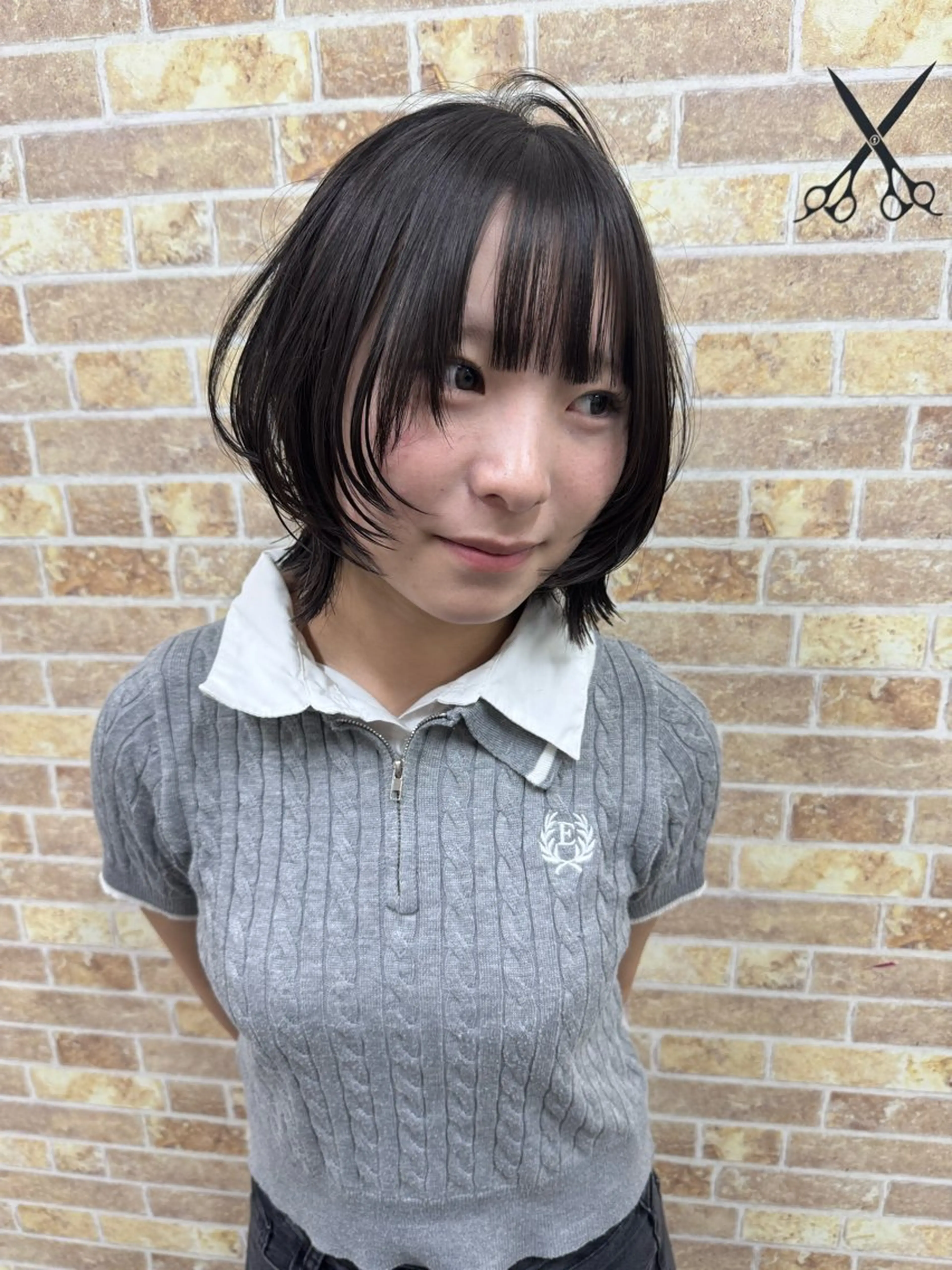 ショート ボブレイヤー ボブ レイヤーカット GALAXY ＆BRELLA 水戸店所属・皆川 千奈実のヘアスタイル