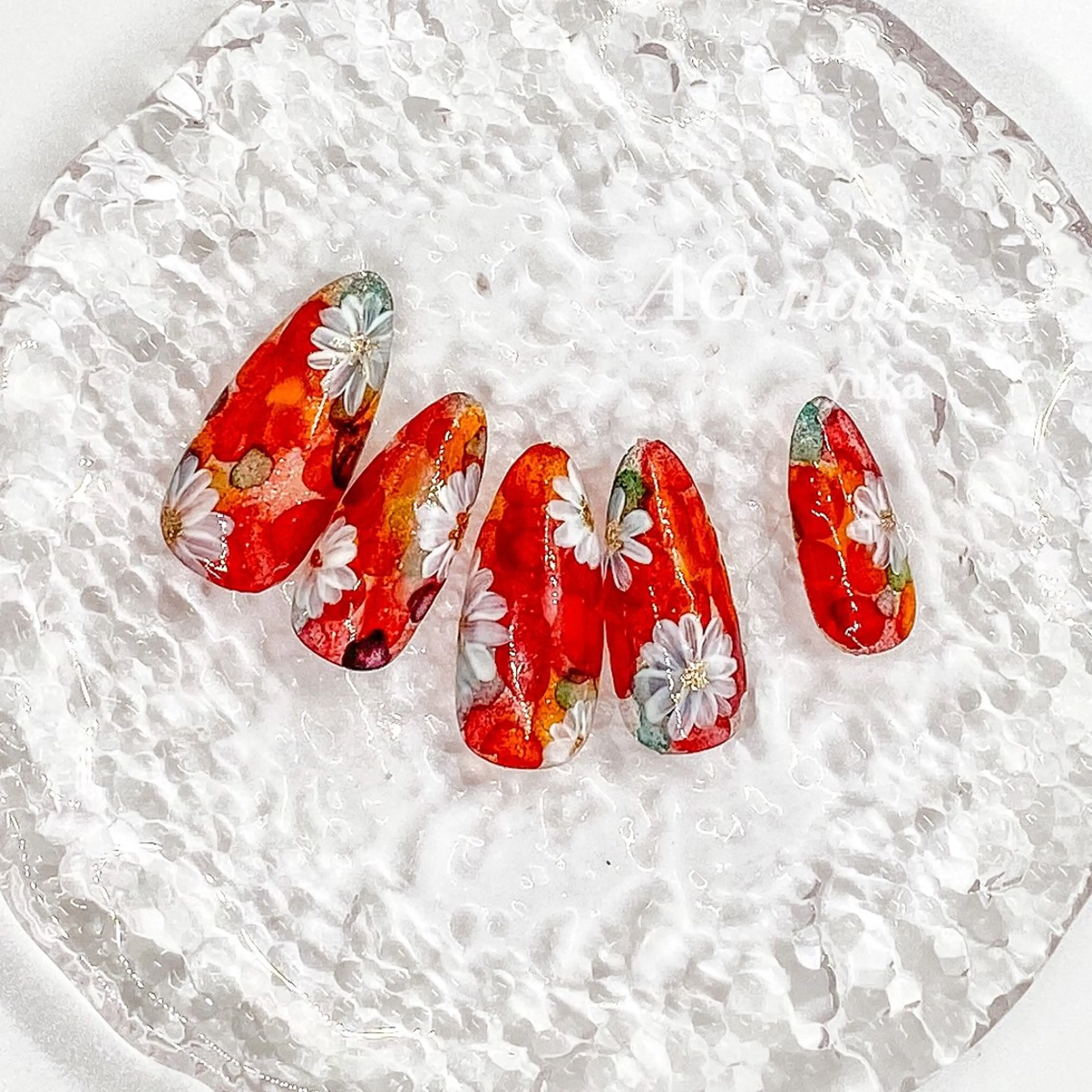 ネイル 卒業式 ハンドネイル ハンドケア AG nail 〚　yuka　〛のネイルデザイン