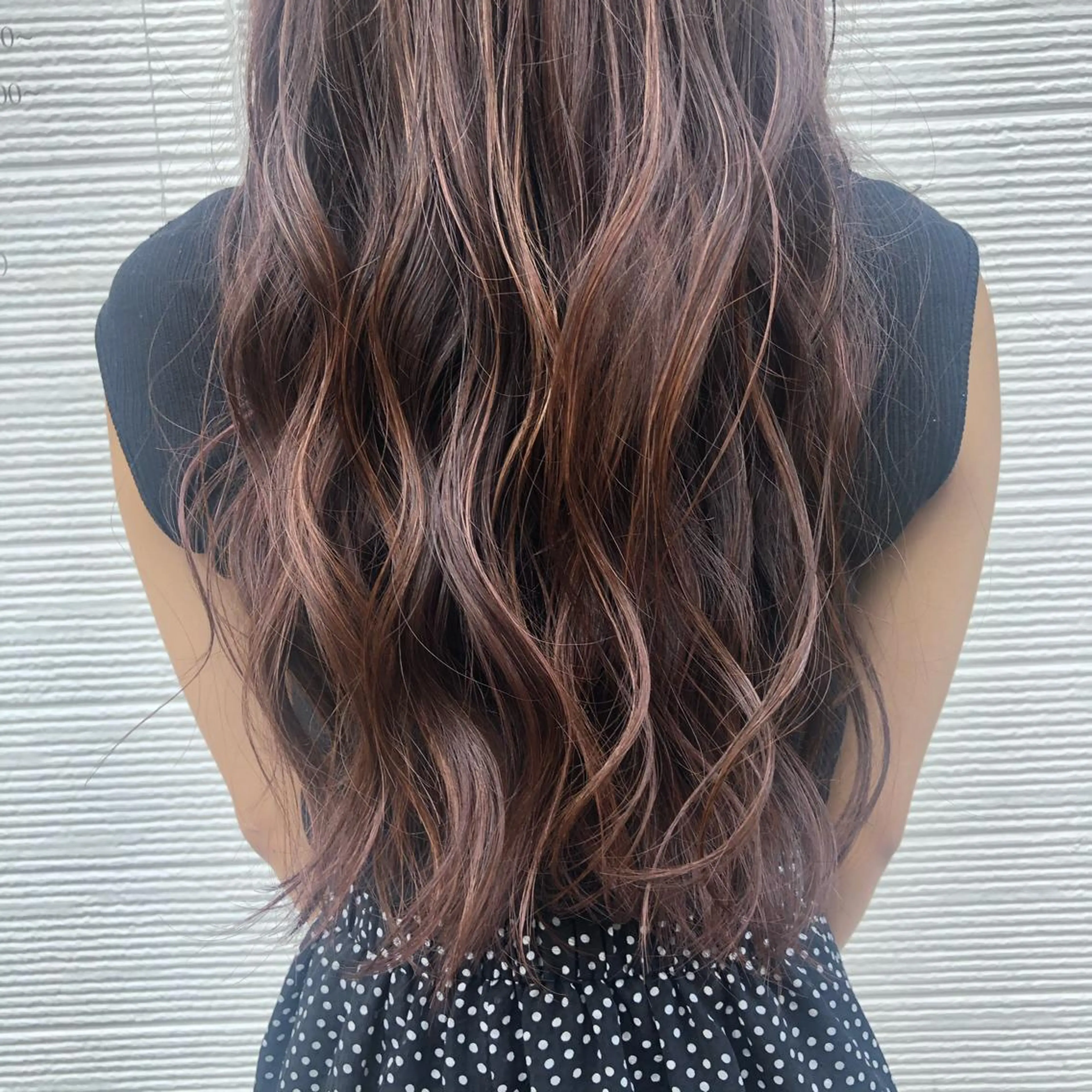 カラー ピンクカラー ヘアカラー トリートメント FERIAあべの KARINのヘアスタイル