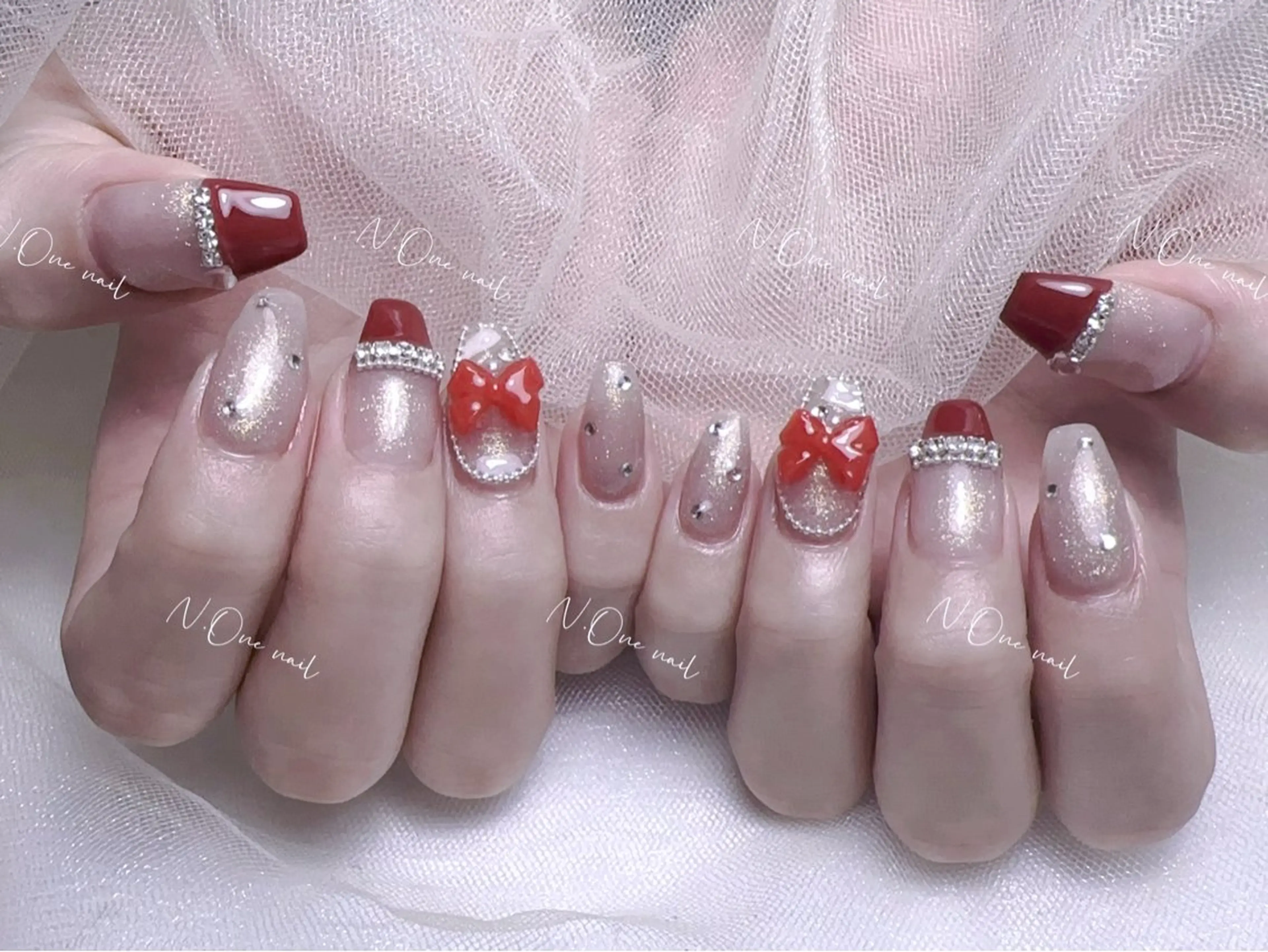 ネイル ハンドネイル 長いだし/スカルプ/ パラシェルN.oneのネイルデザイン