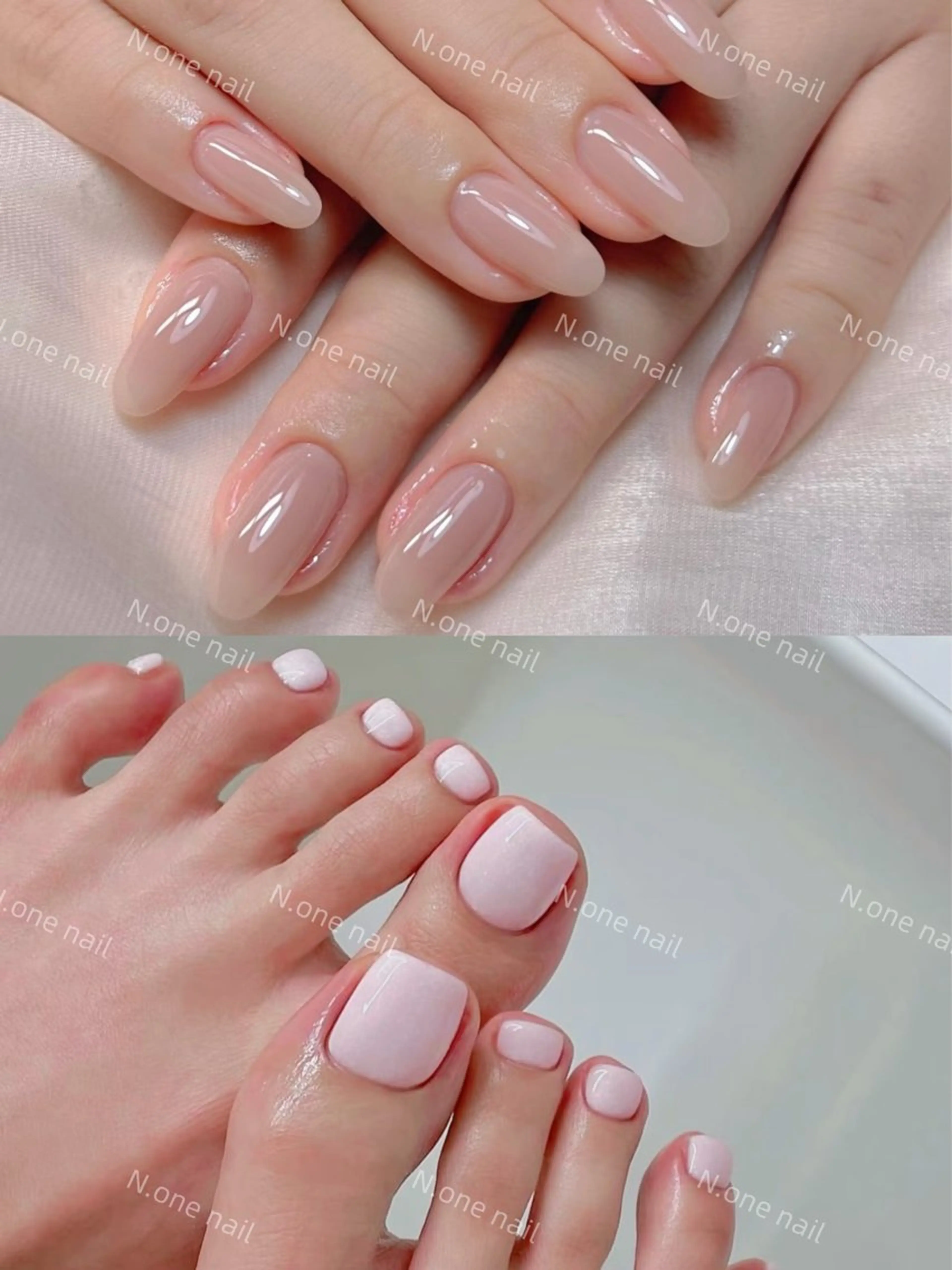 【hand&footセット】ワンカラー/ラメ /ラメグラコース ¥8800の写真