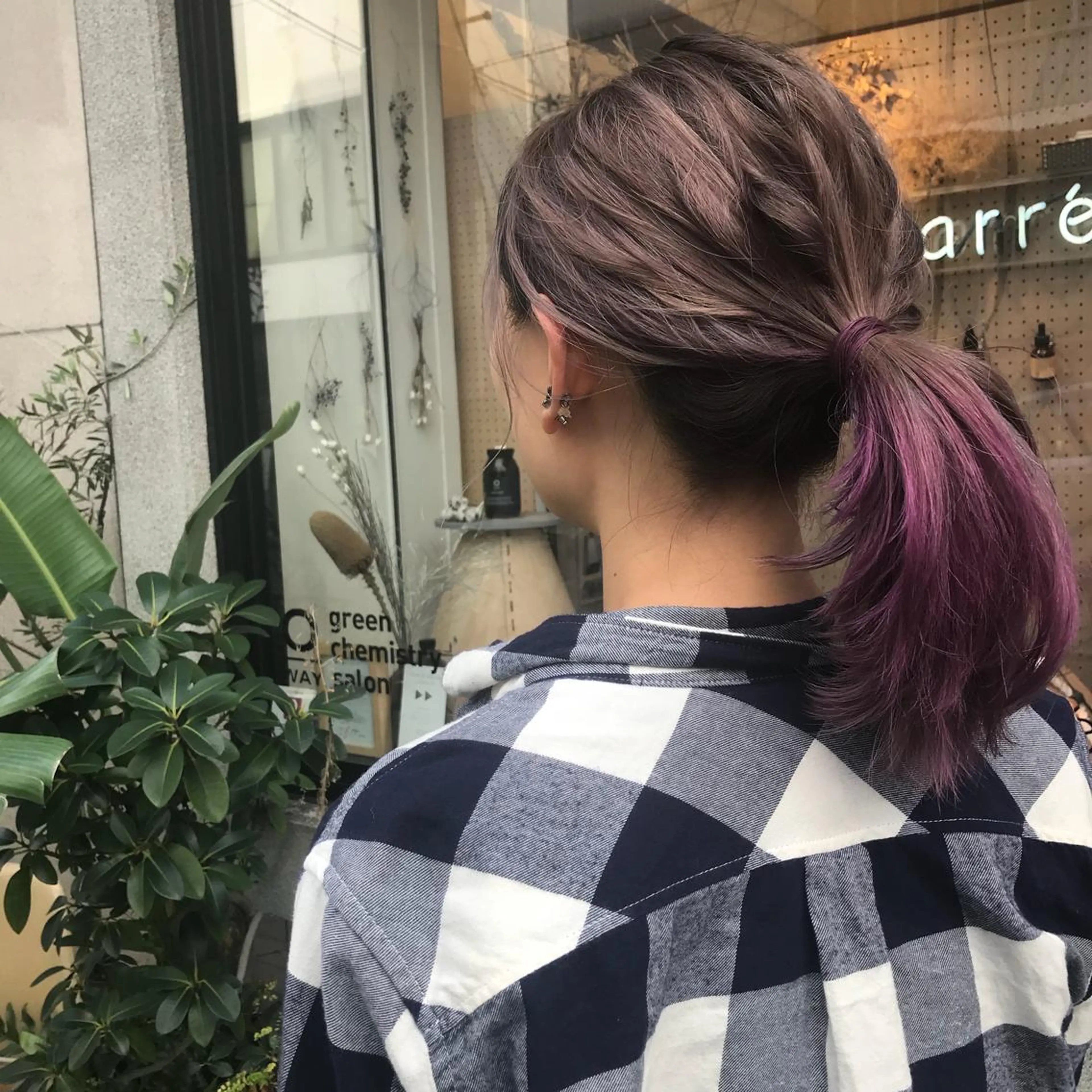 セミロング ヘアカラー トリートメント 艶髪color💎髪 質改善ストレート大吉のヘアスタイル