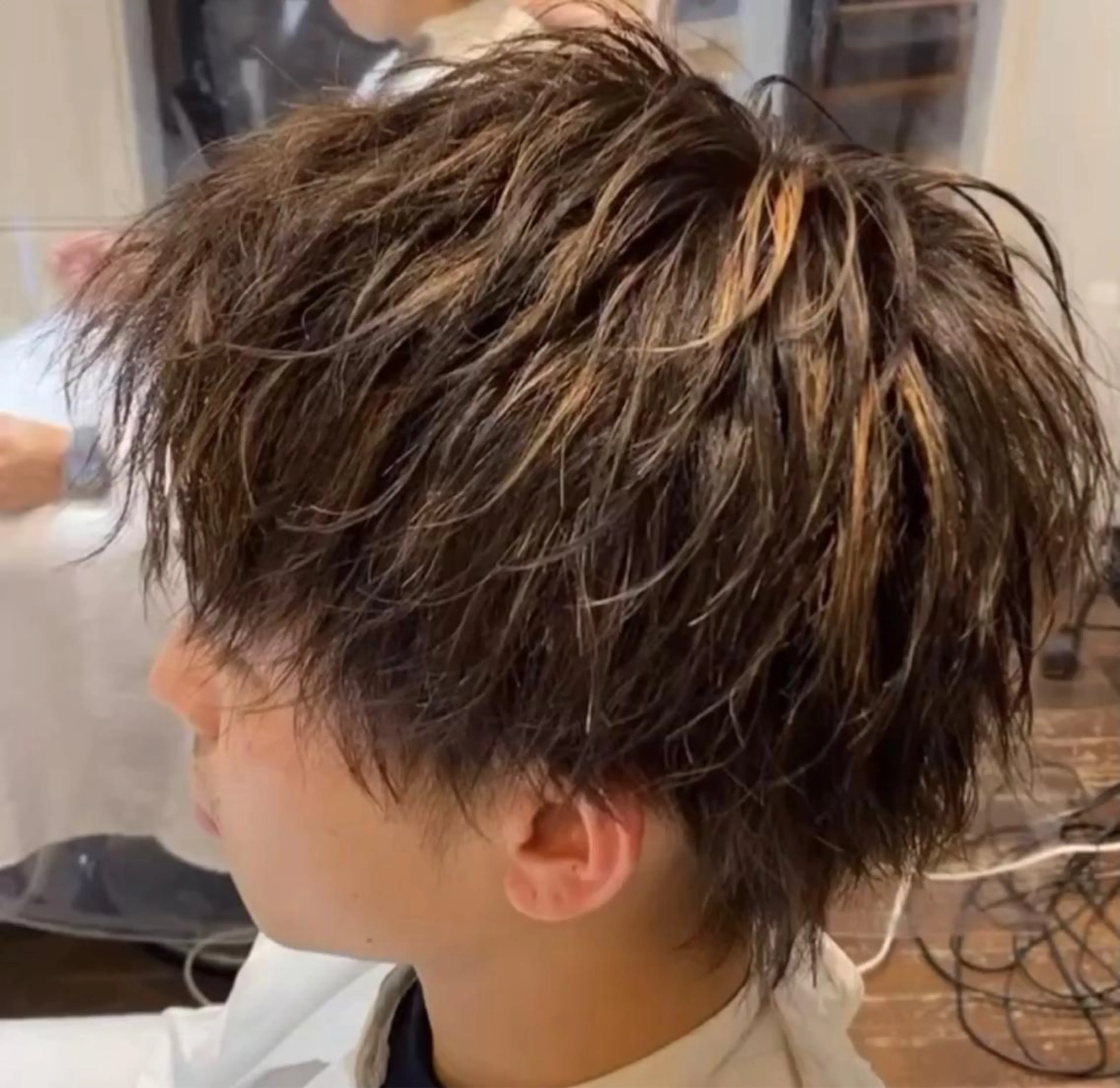 メンズ 大阪梅田 目片 素楽のヘアスタイル