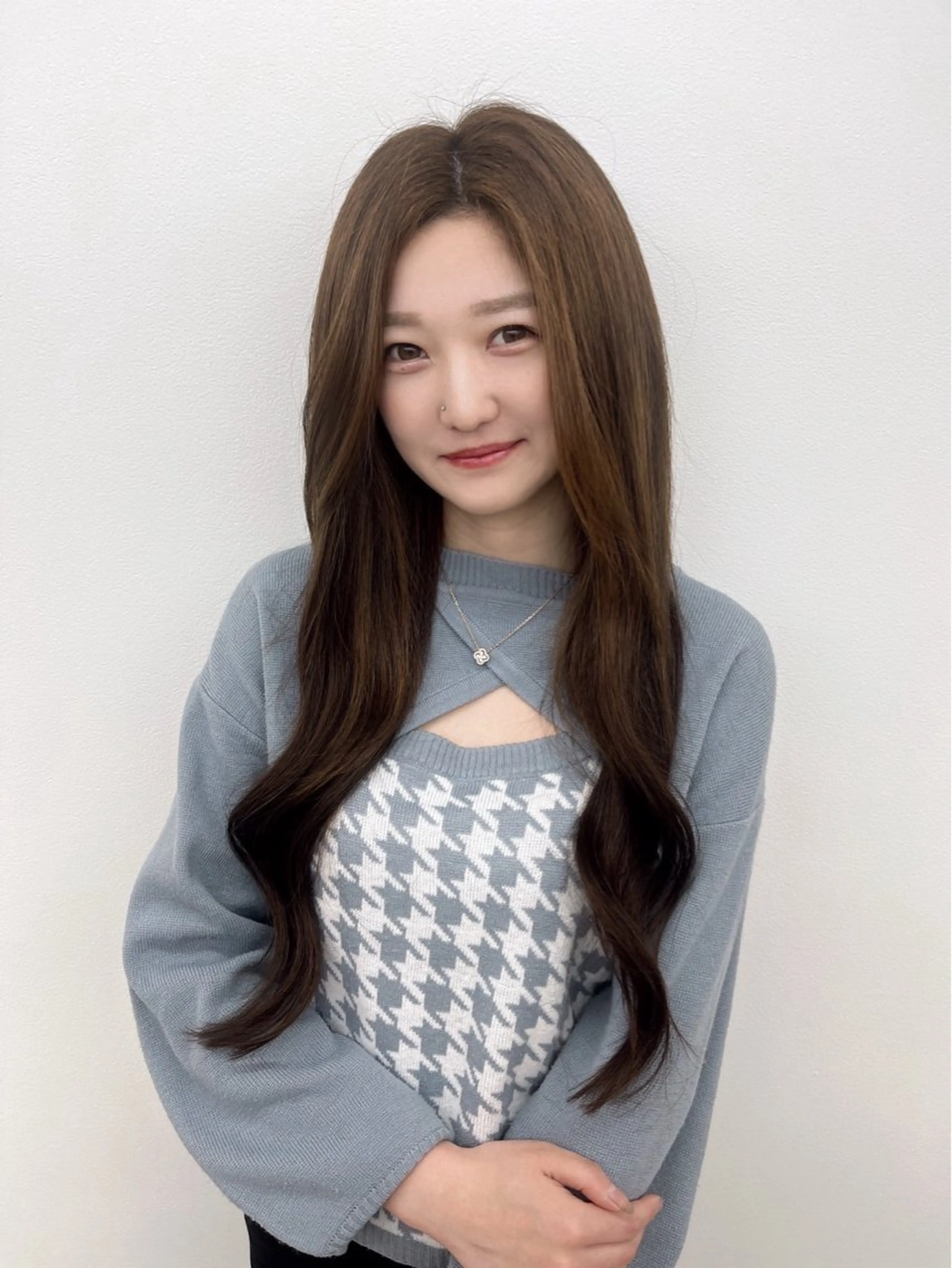 ロング カラー エクステ エクステ 𝙃𝘼𝙍𝙐🎀 韓国×エクステのヘアスタイル