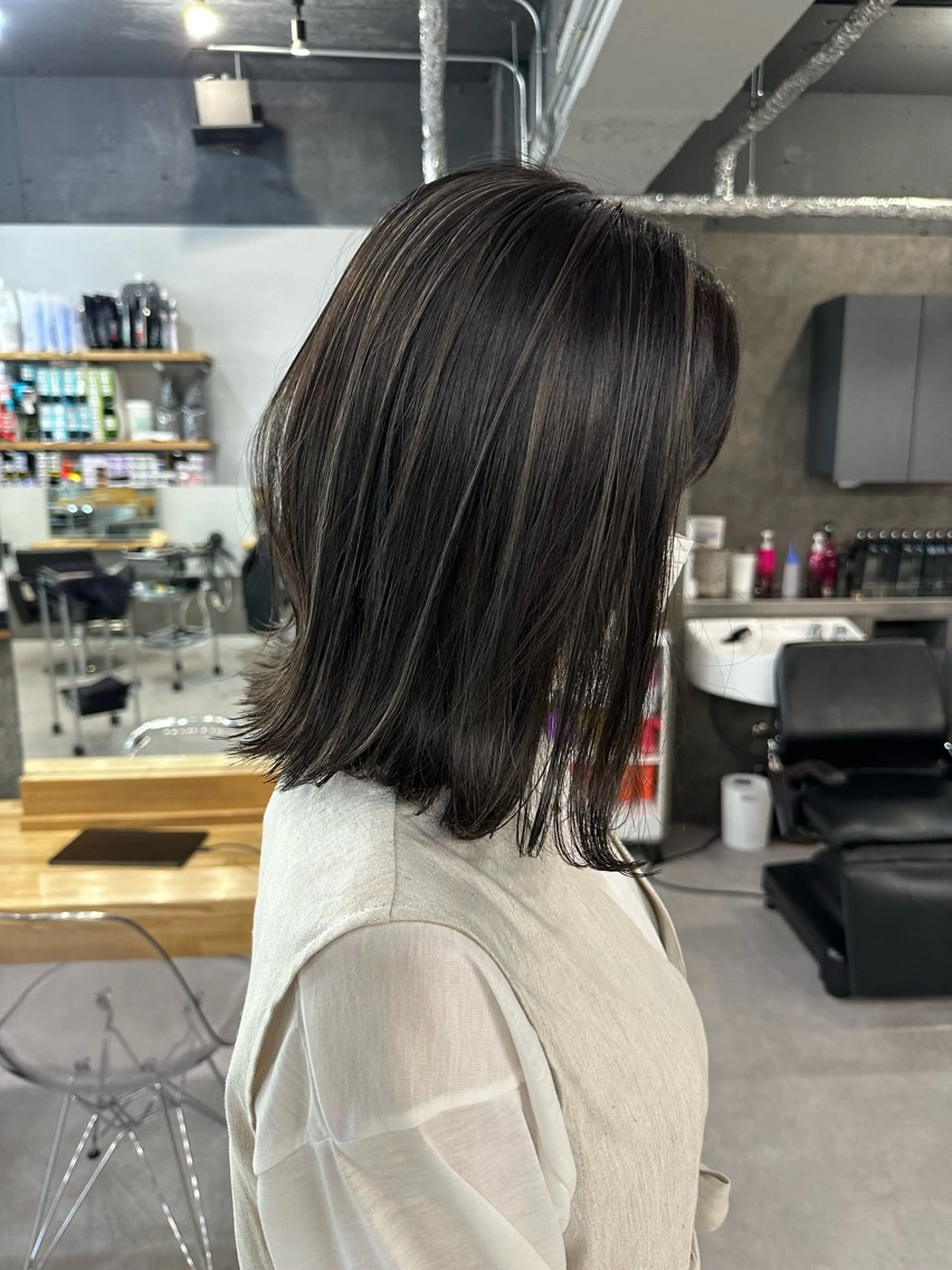 ミディアム カラー カット ヘアカラー トリートメント Reb_keiji 👑小倉圭司のヘアスタイル