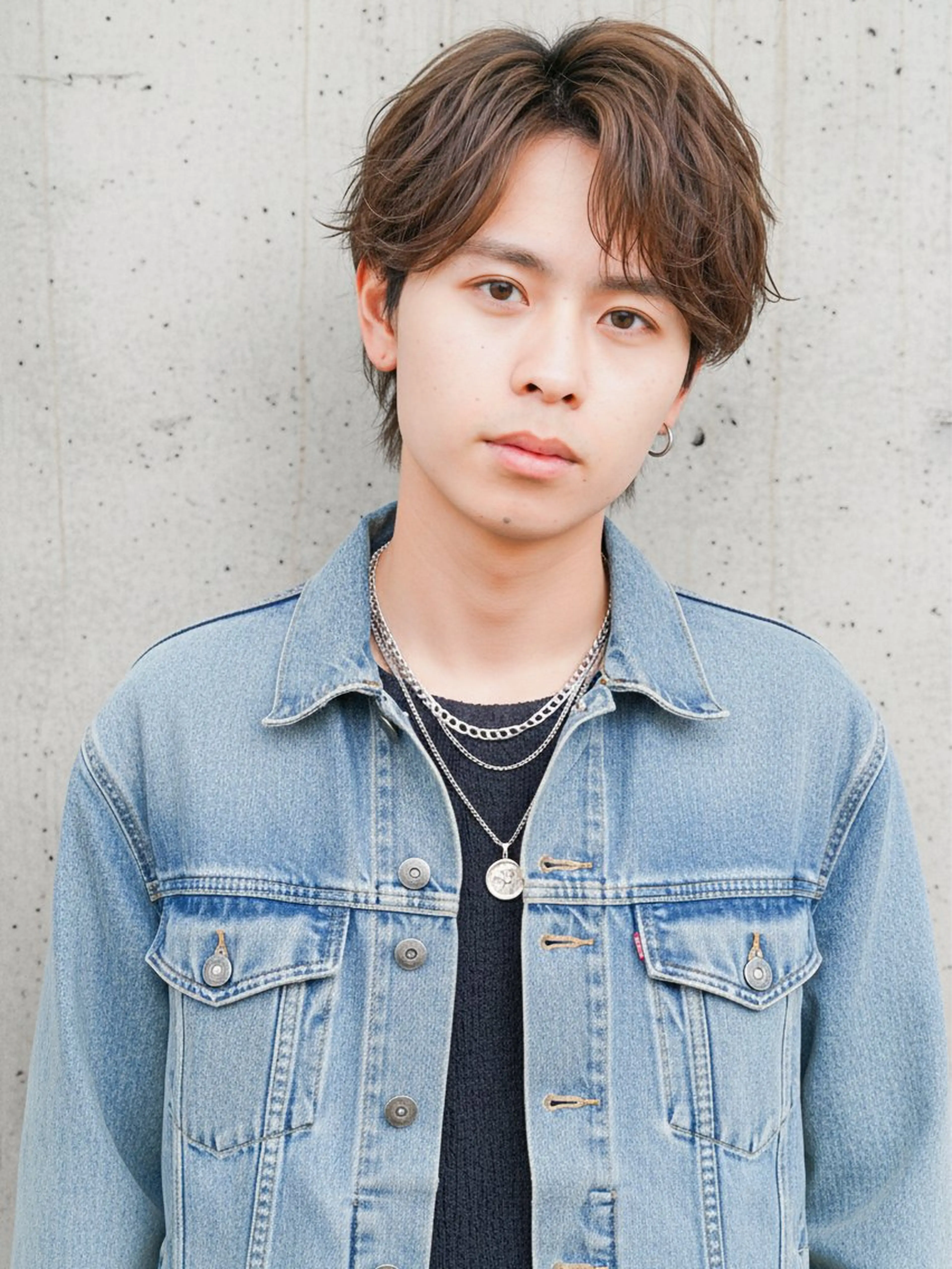 メンズ メンズパーマ/レイヤ ーカット岡田遥希のヘアスタイル