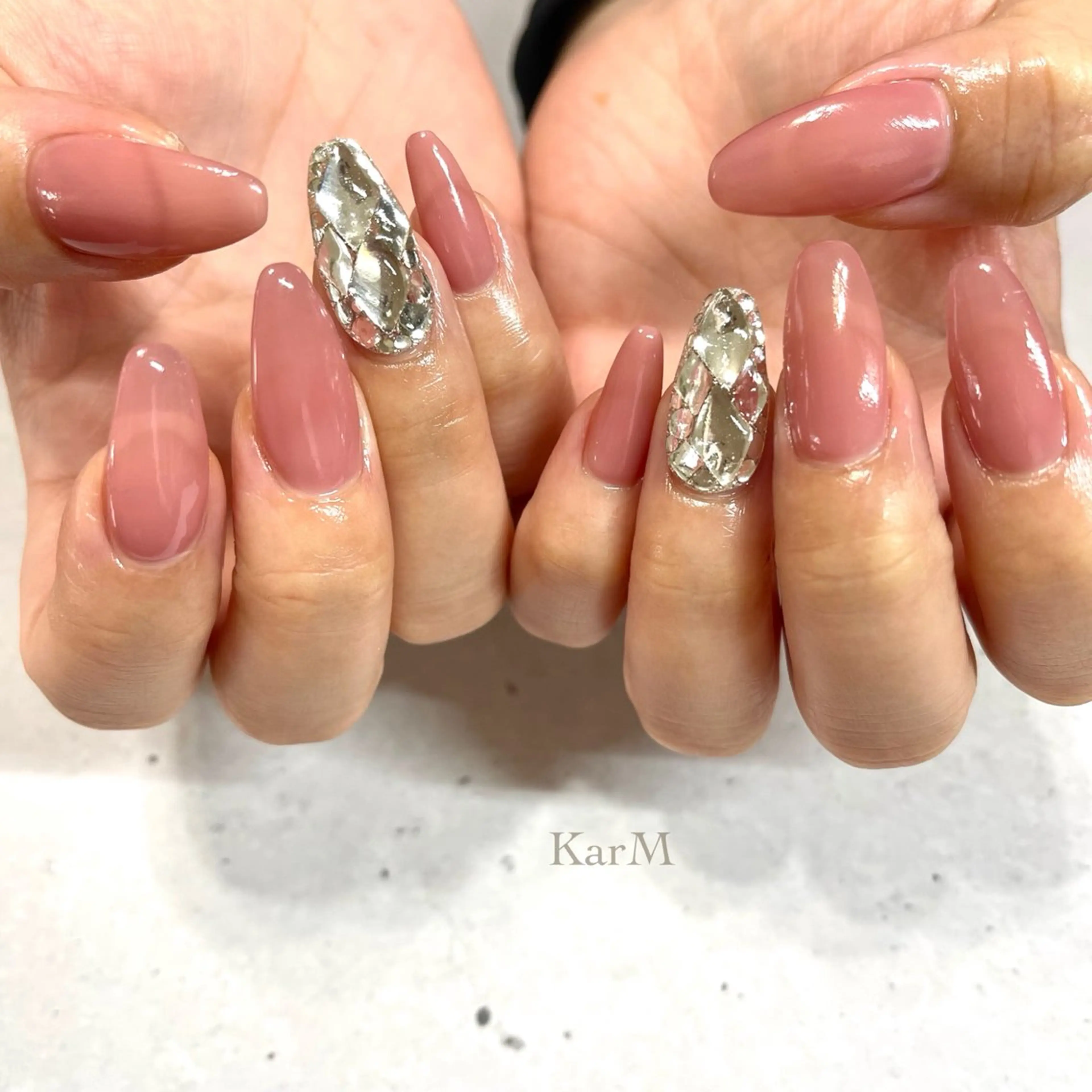 ネイル オーロラネイル チークネイル フラッシュネイル フレンチネイル グラデーション ハンドネイル ogino karinのネイルデザイン