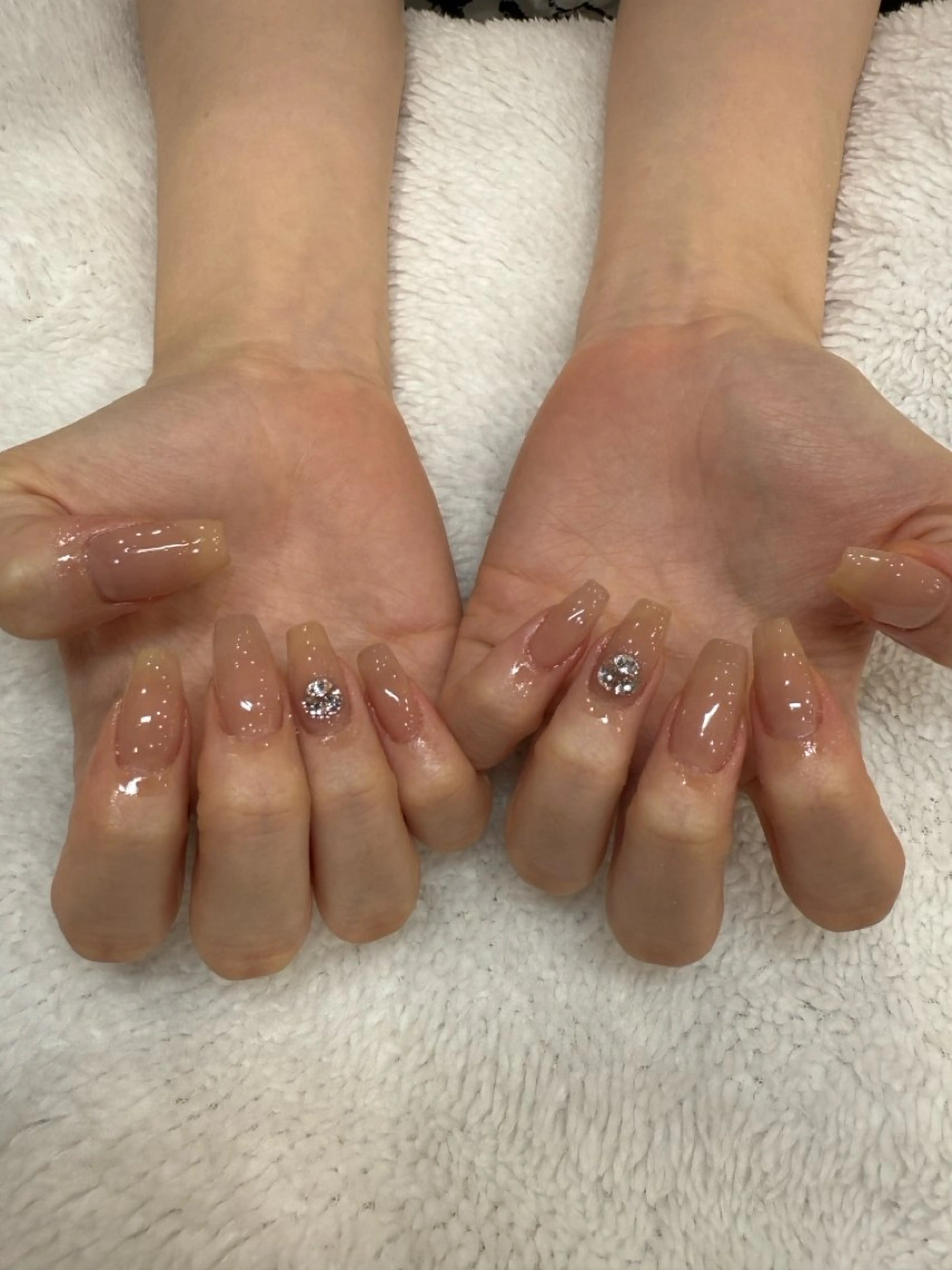 ネイル ワンカラーネイル ハンドネイル nalu🐚 京橋｜Rommyのネイルデザイン