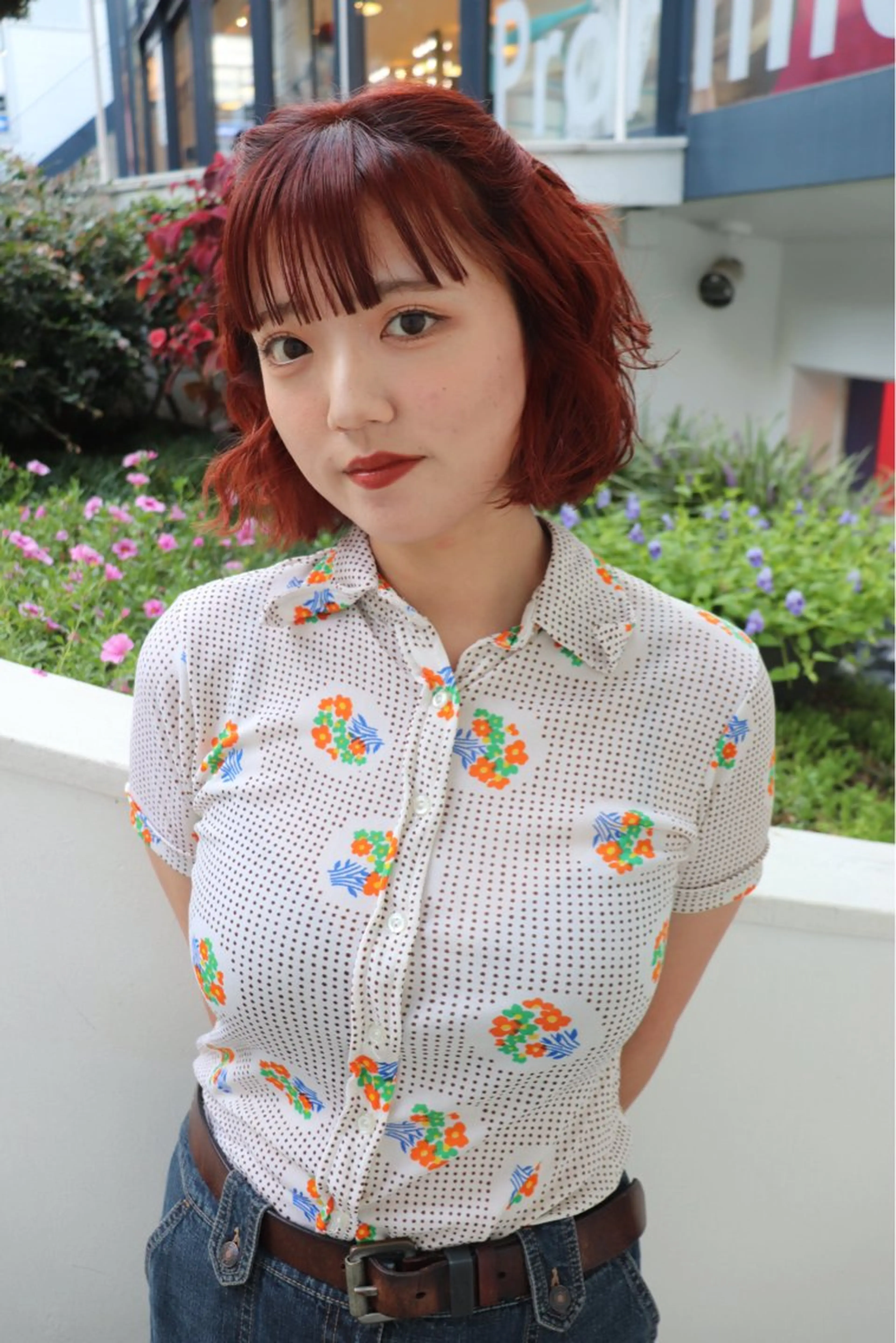 セミロング カラー ヘアアレンジ ヘアカラー @kyoniyy KYONIのヘアスタイル