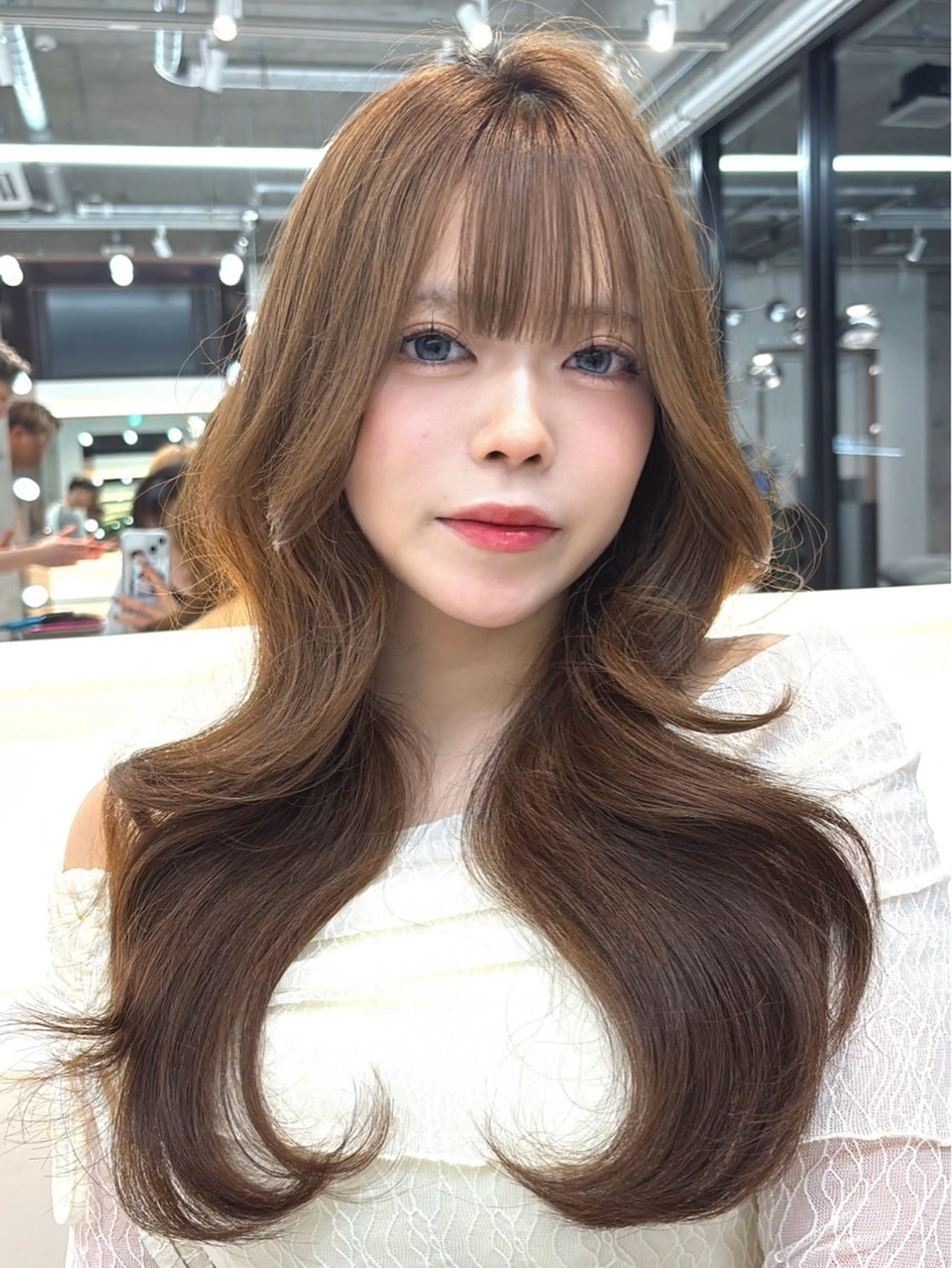 ロング カラー ブリーチ 透明感カラー ダブルカラー ブリーチなしカラー ヘアカラー 🍒ブリーチなしカラ ー／Sakura🍒のヘアスタイル