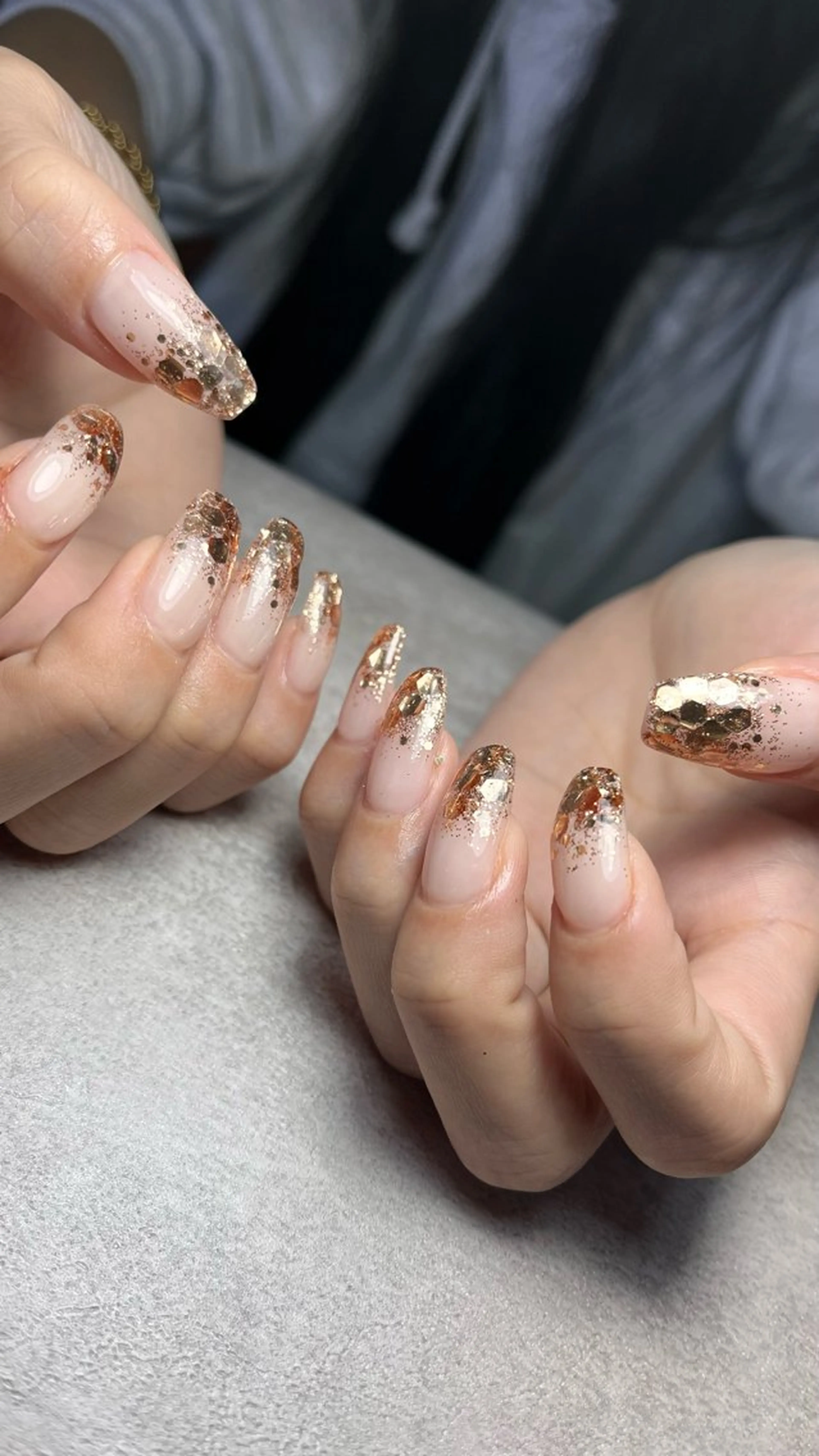 ネイル ラメ(グリッター) ラメグラデーション ハンドネイル Moana Lani所属・moanaLani 🥥sayuri🌵のネイルデザイン