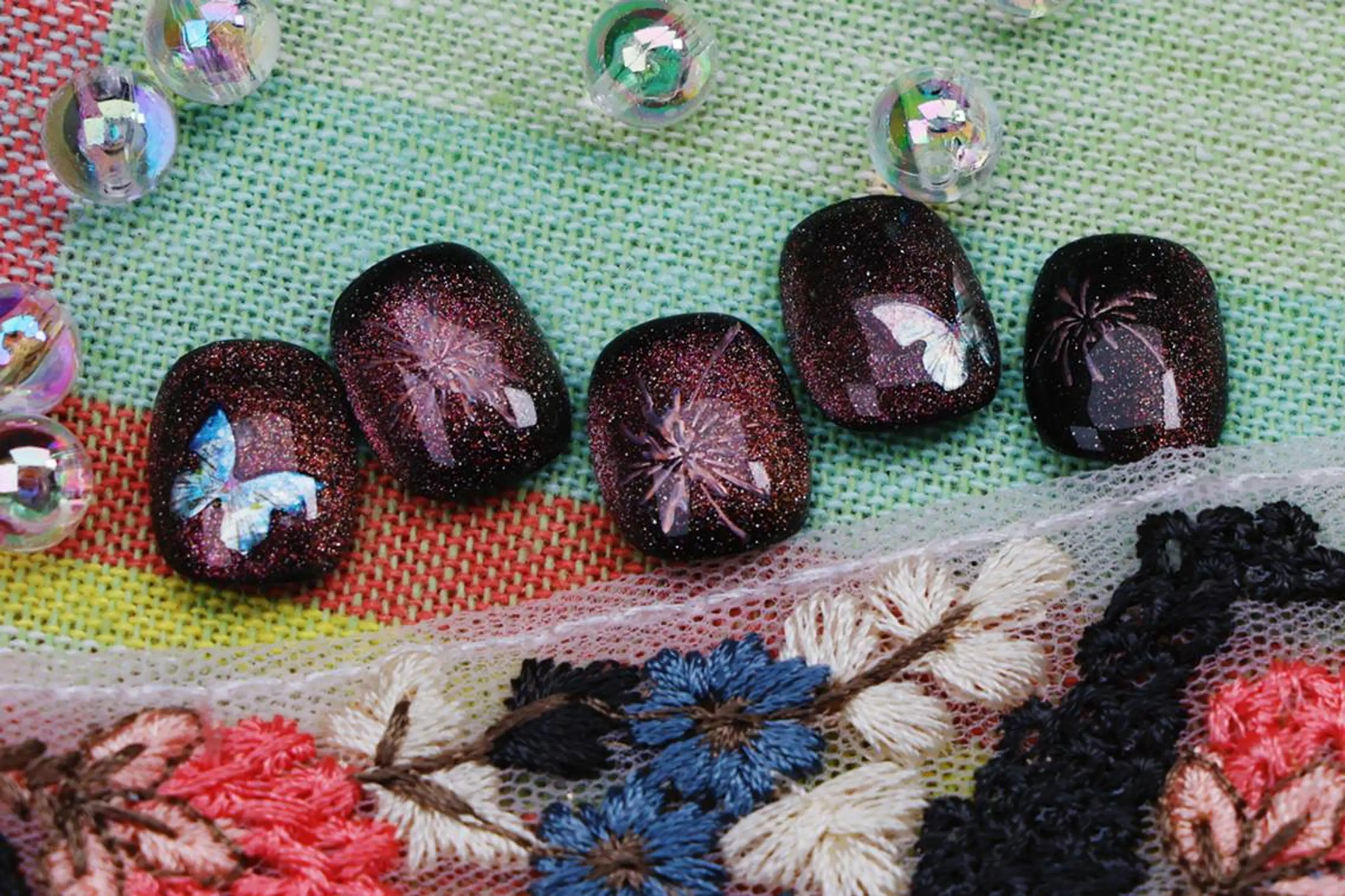 ネイル ハロウィン ロングネイル マグネットネイル スカルプネイル ネイルチップ ハンドネイル MSS みきのネイルデザイン