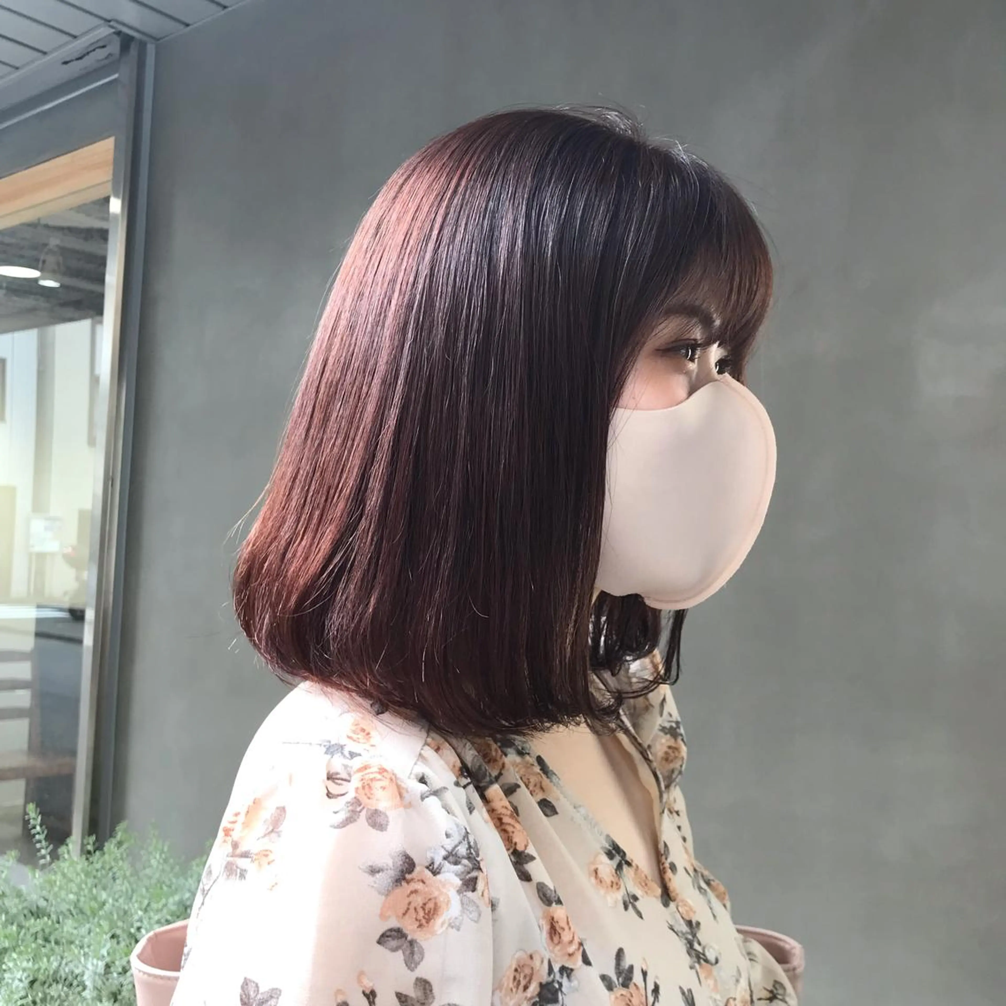 ミディアム カラー ヘアアレンジ ブリーチ ピンクカラー moi-meme.soe所属・タナカ リナのヘアスタイル