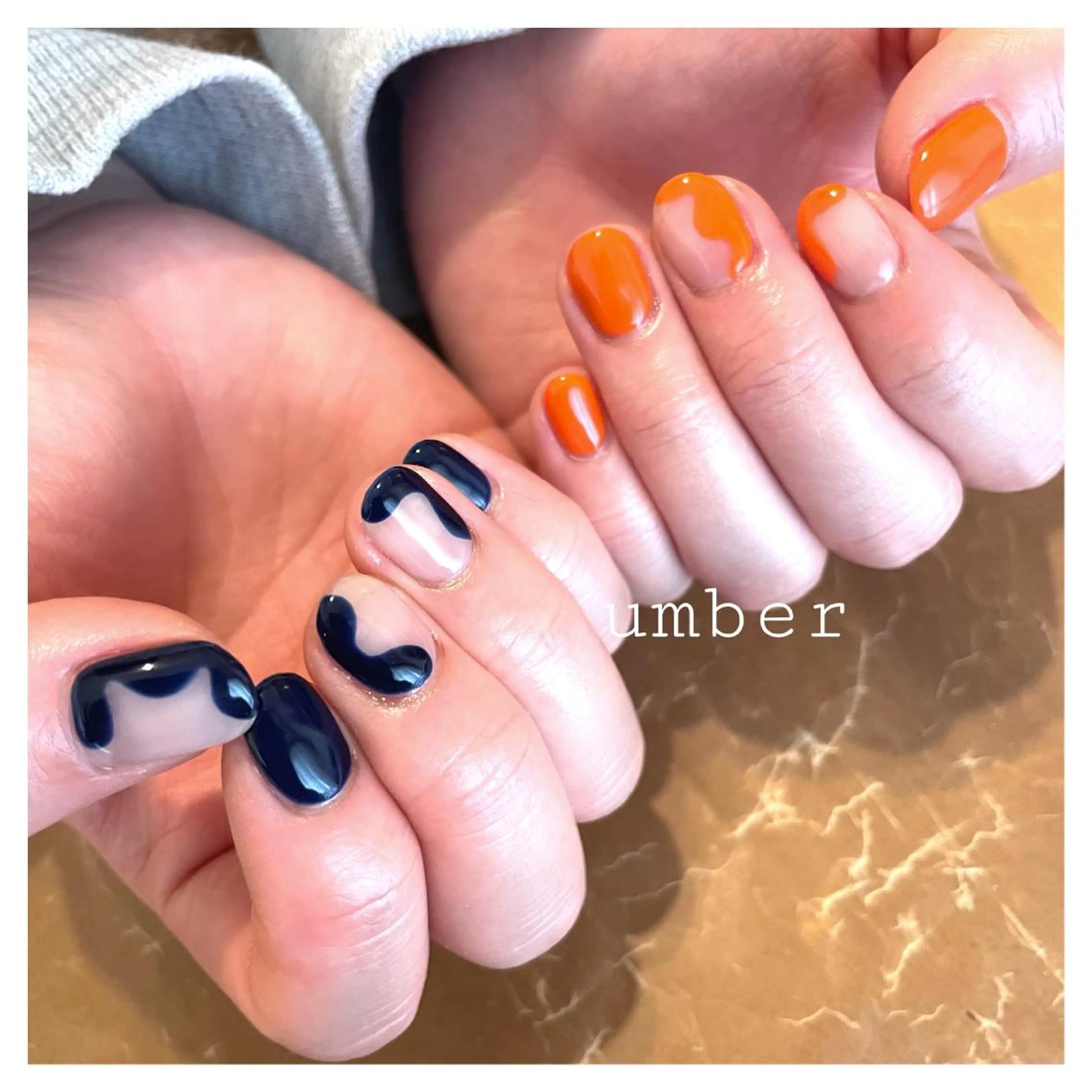 ネイル クリアネイル フラッシュネイル フットネイル フレンチネイル マグネットネイル ハンドネイル umber 三茶1分のネイルデザイン