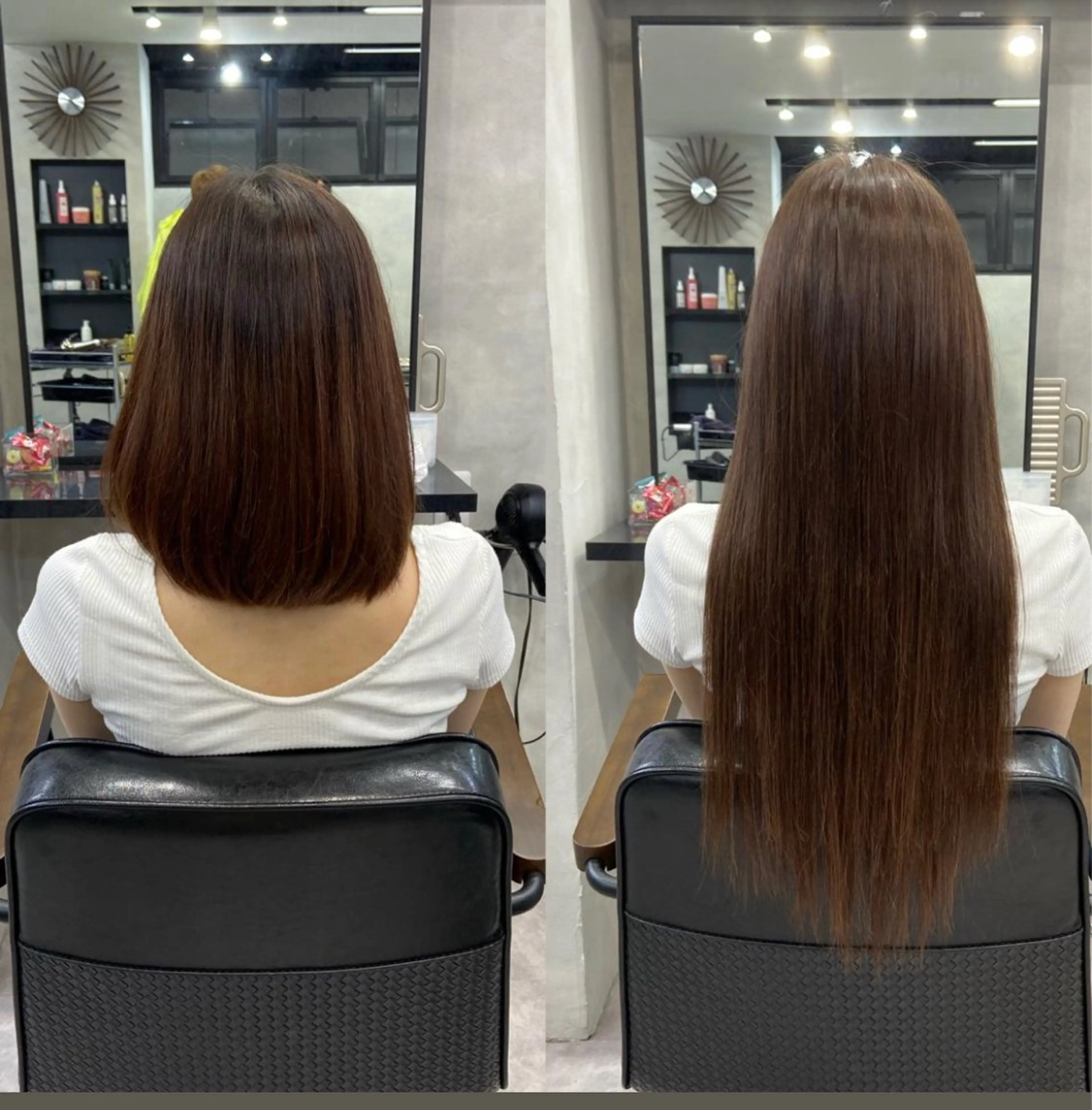 ミディアム エクステ 濱川響太レディース カットモデルのヘアスタイル