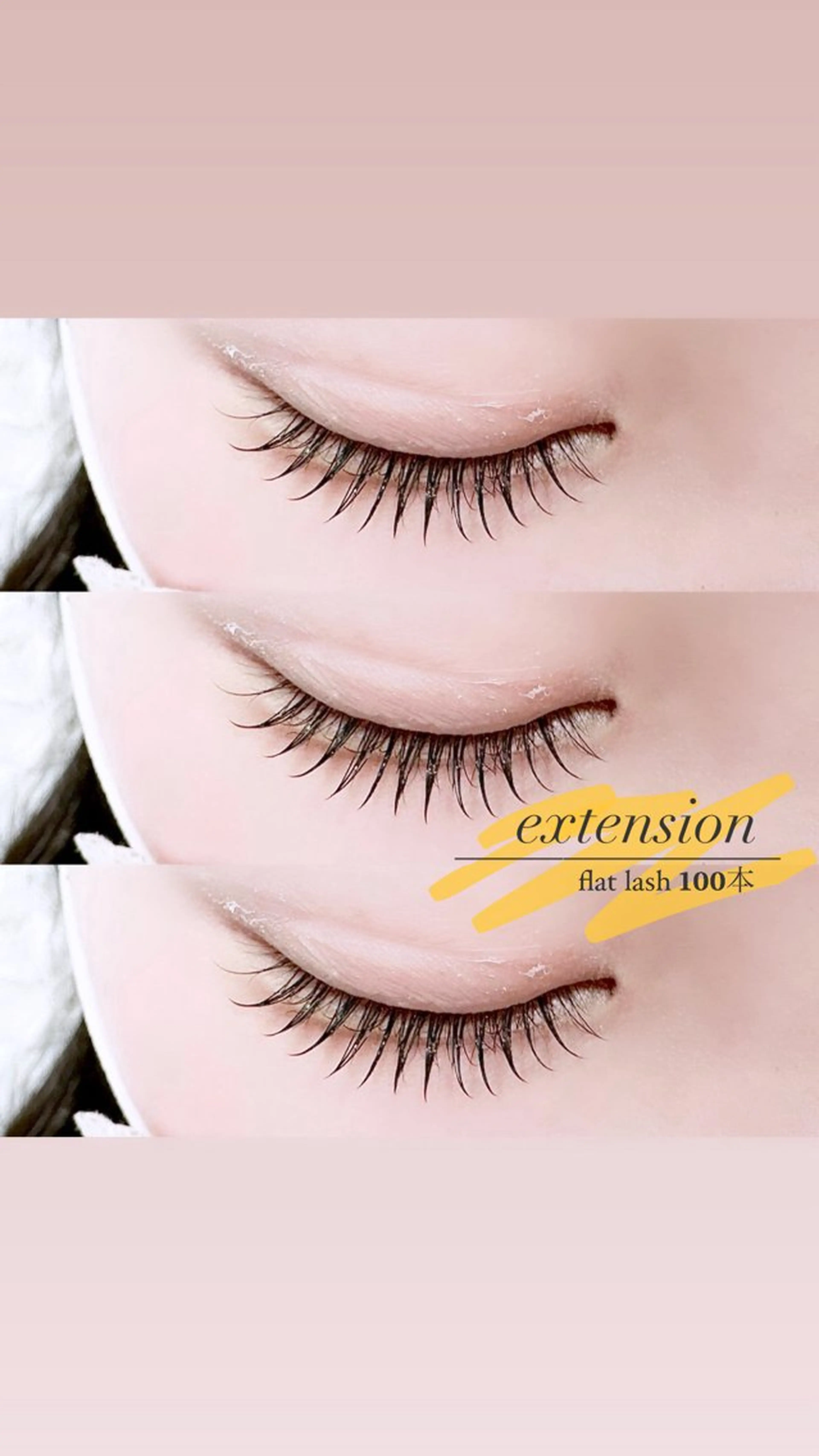 🩷フラットラッシュ100本¥4950🩷※次回予約取って頂けたら3回まで同じご料金でOK！の写真