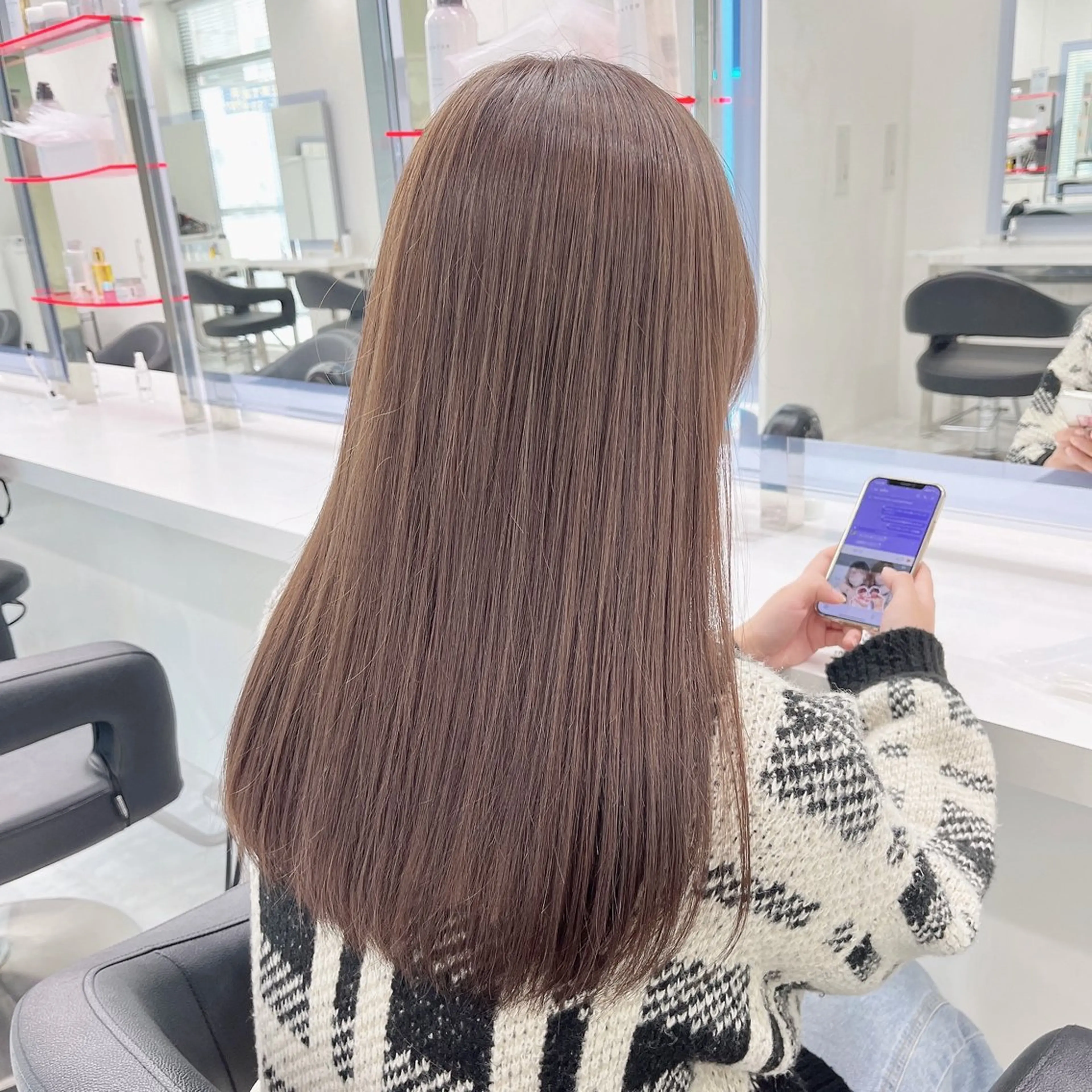 カラー ヘアカラー トリートメント 似合わせ💗透け感 💗うる艶カラー💗のヘアスタイル