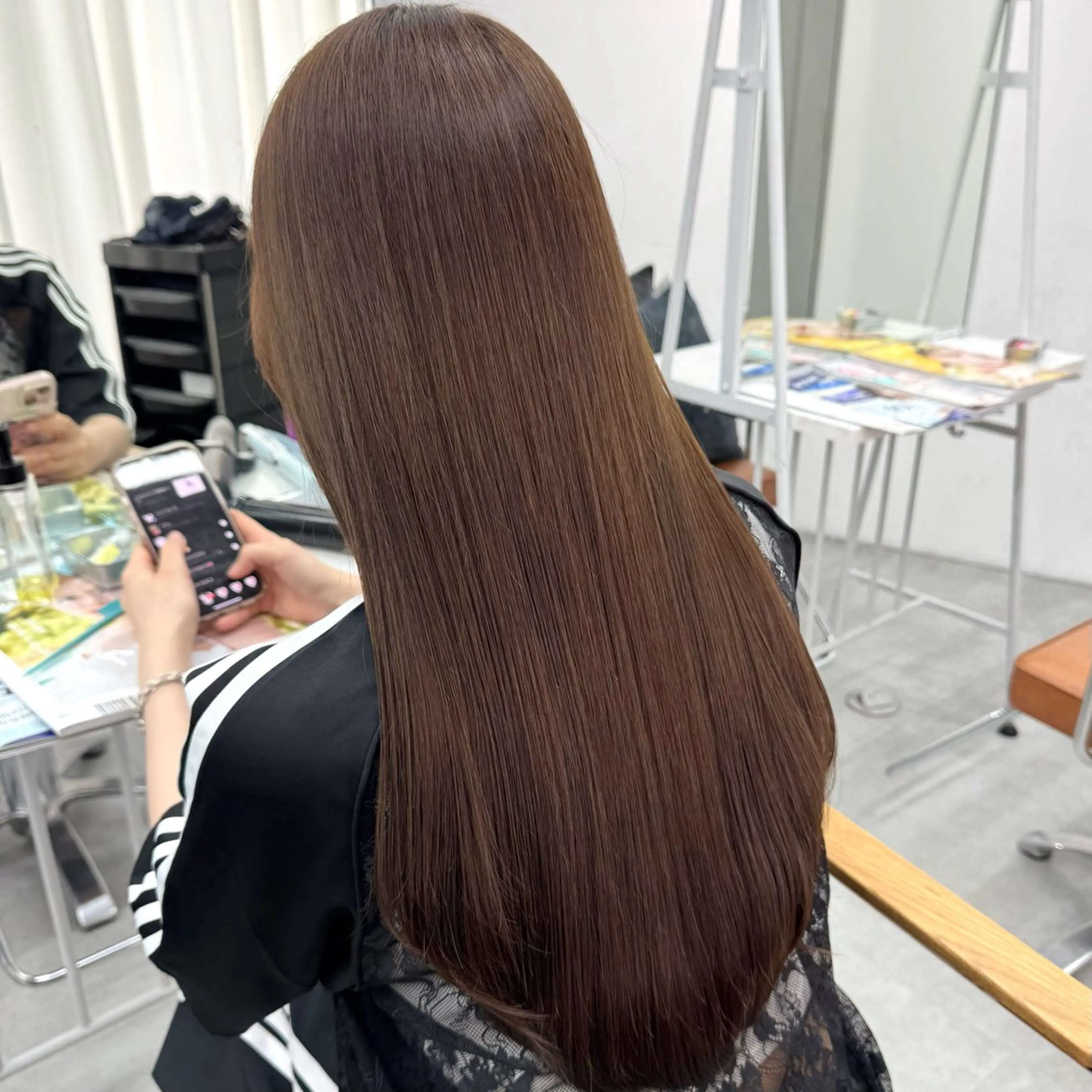 ロング カラー ヘアアレンジ ヘアカラー ブリーチなしカラー /ベージュ/安形翔のヘアスタイル