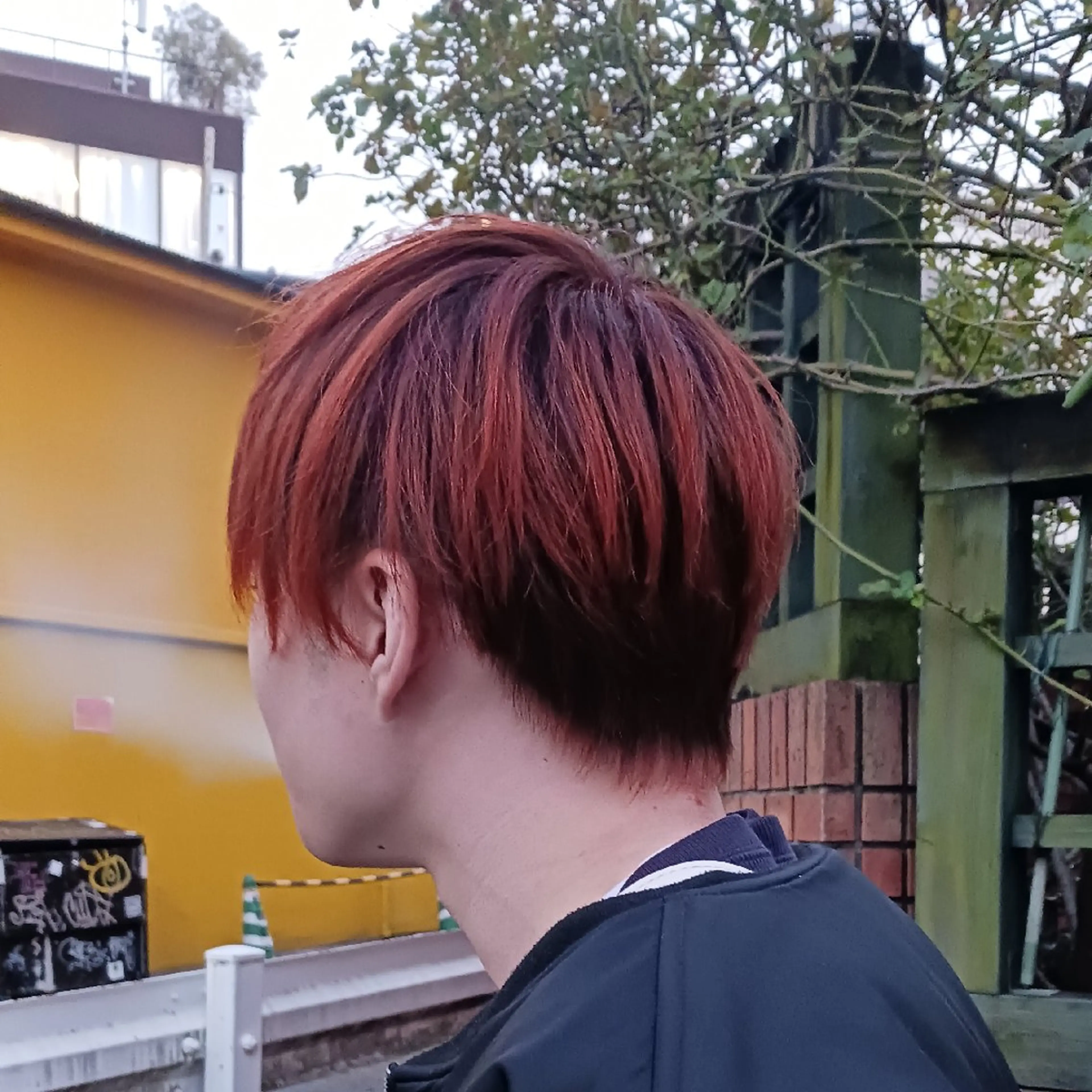 メンズ カラー オレンジ ヘアカラー あべかりん/原宿 /マツパ/ハイトーンのヘアスタイル