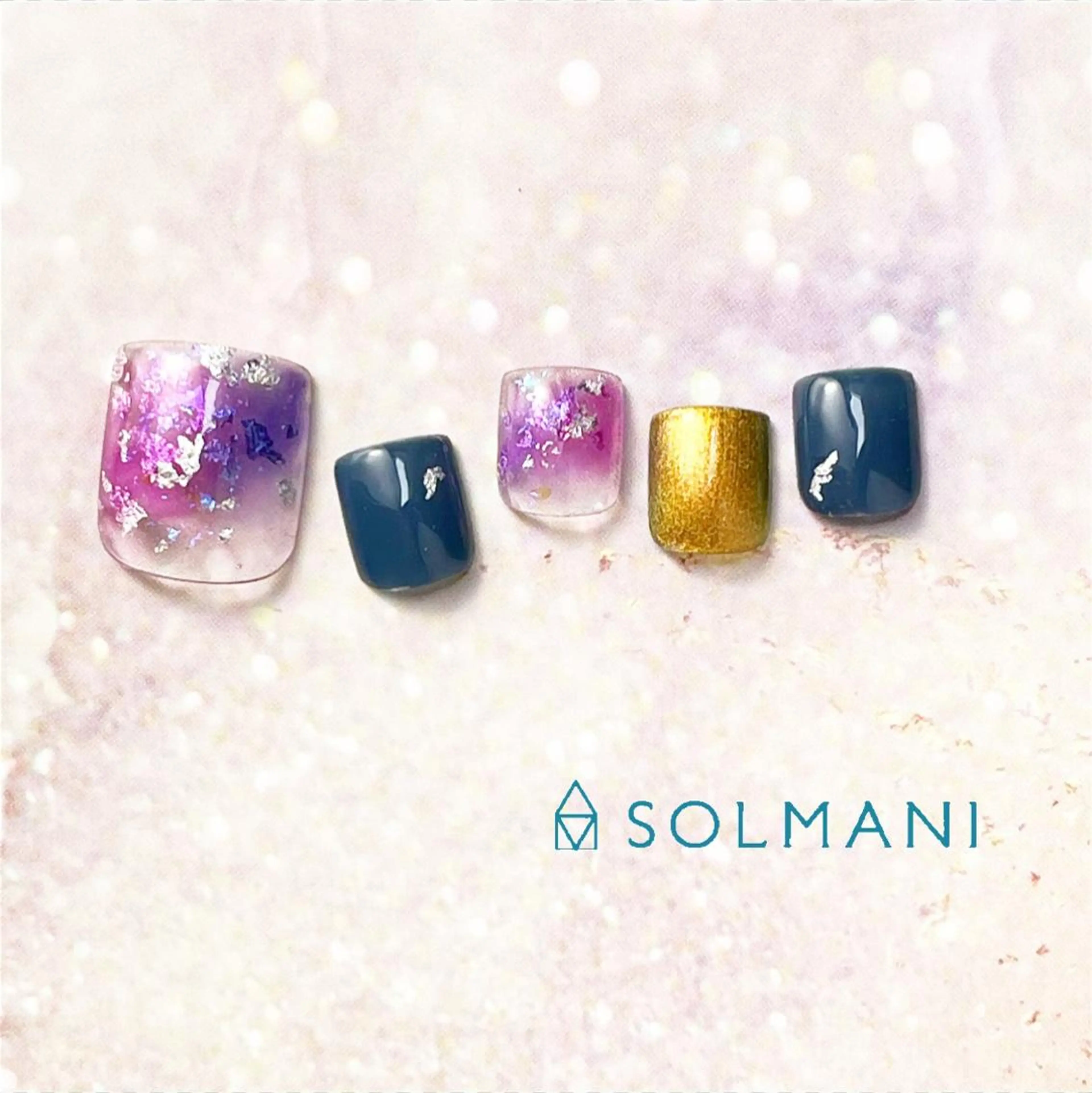 ネイル フットネイル ニュアンスネイル SOLMANI 予約担当のネイルデザイン