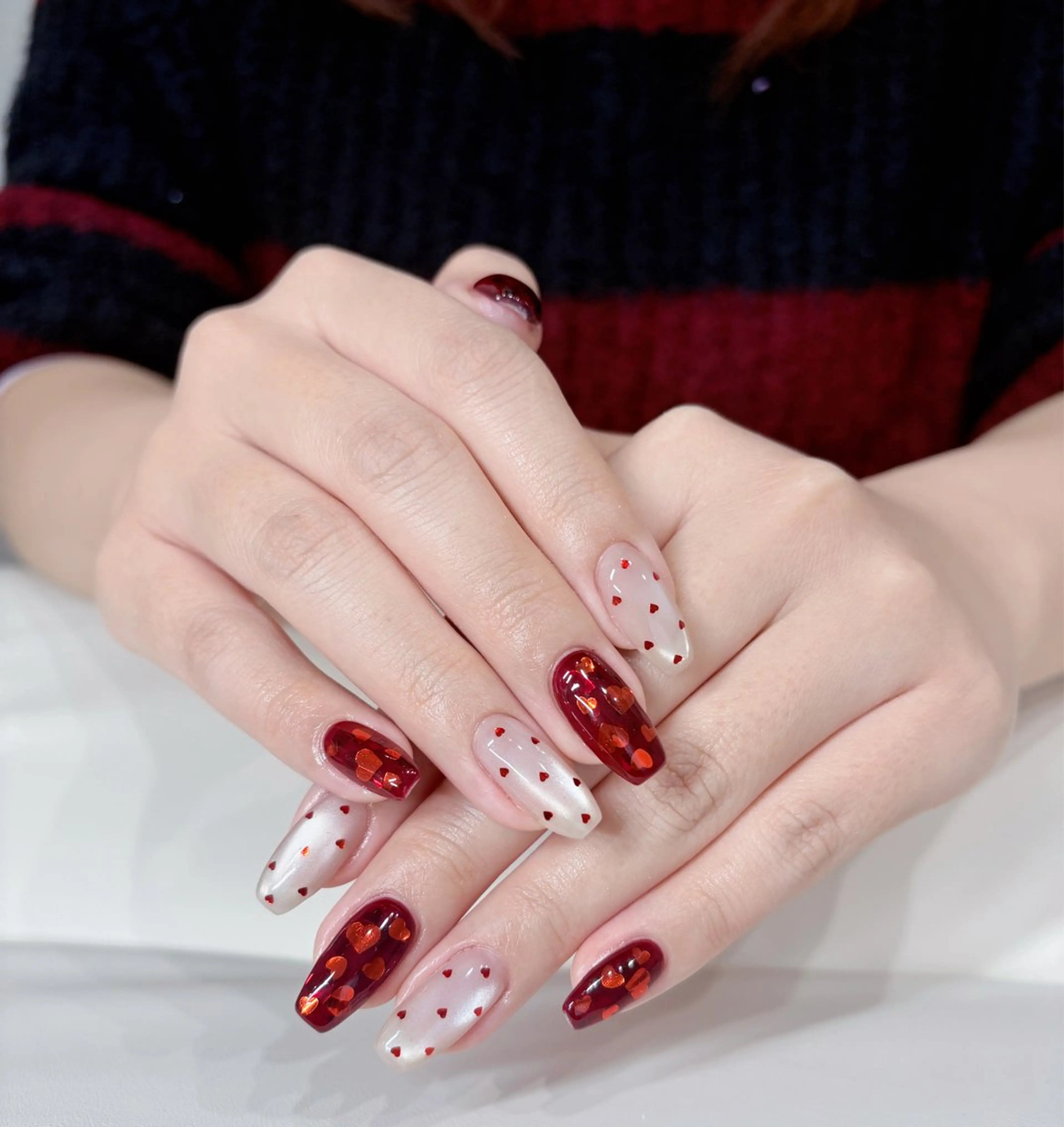 ネイル バレンタイン ハンドネイル Lovely Nail Salonのネイルデザイン