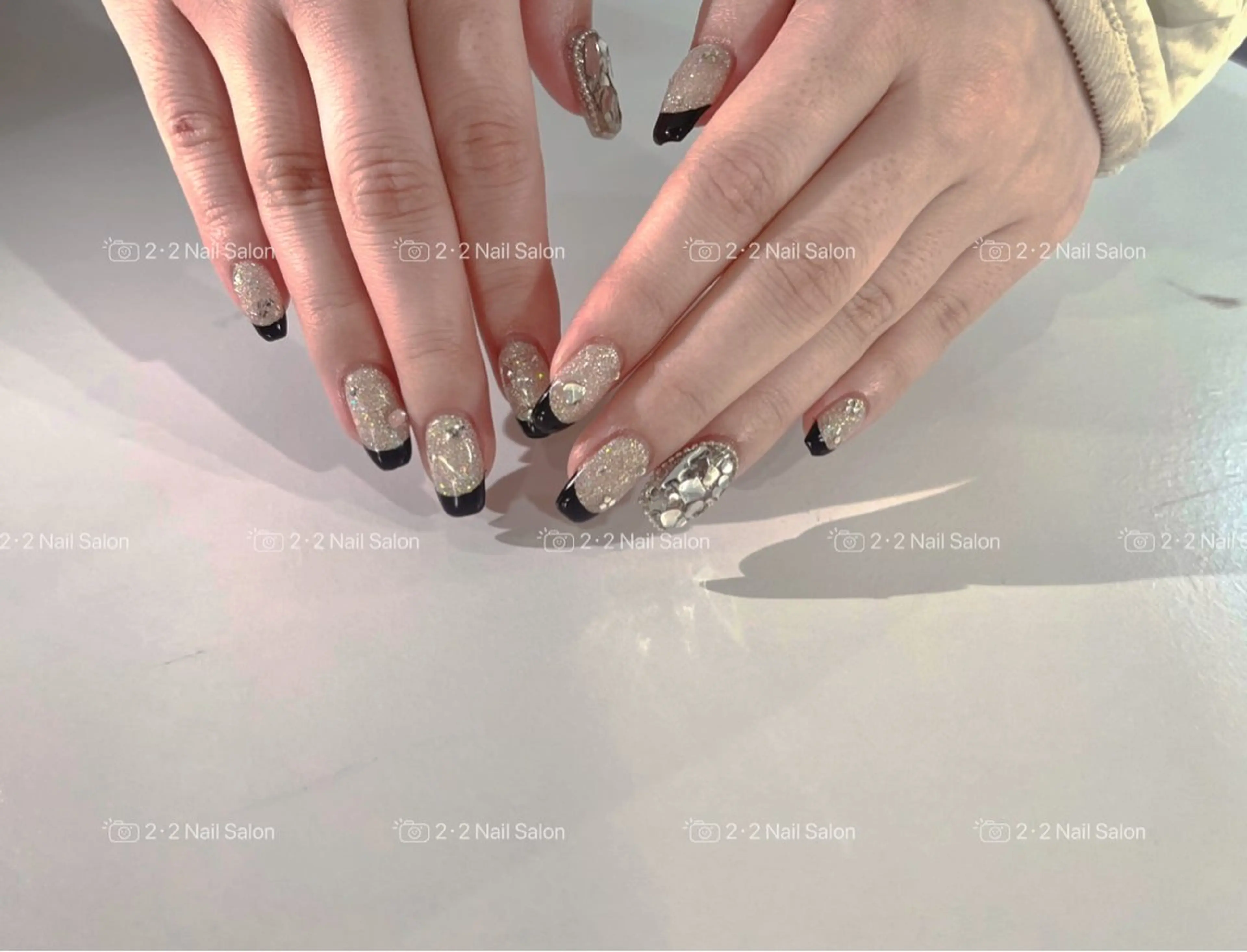 ネイル Shis_🦄shi 韓国風キラキラネイルのネイルデザイン