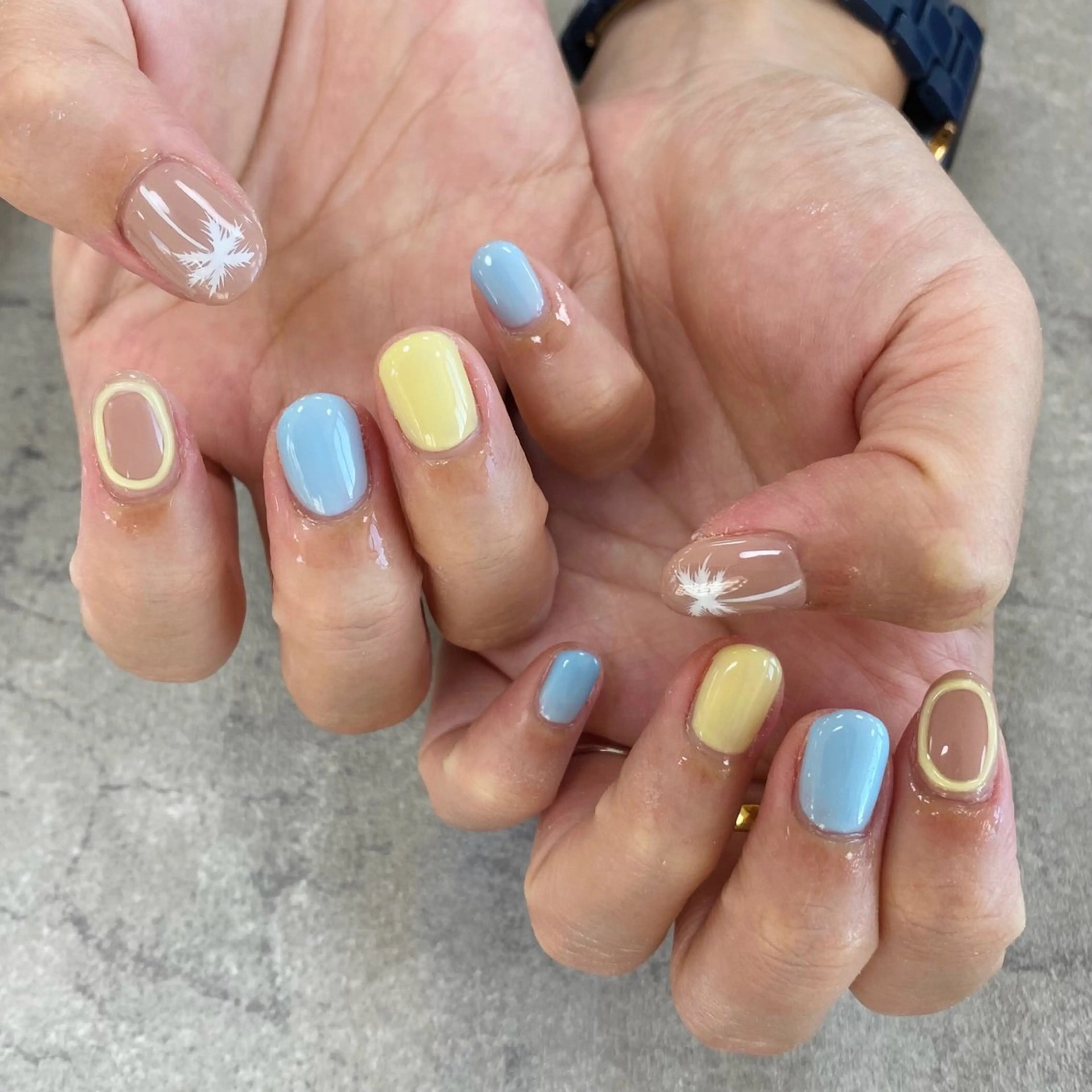 ネイル フットネイル フレンチネイル ジェルネイル ガラスフレンチ グラデーション ハンドネイル NUMAZAWA KASUMIのネイルデザイン