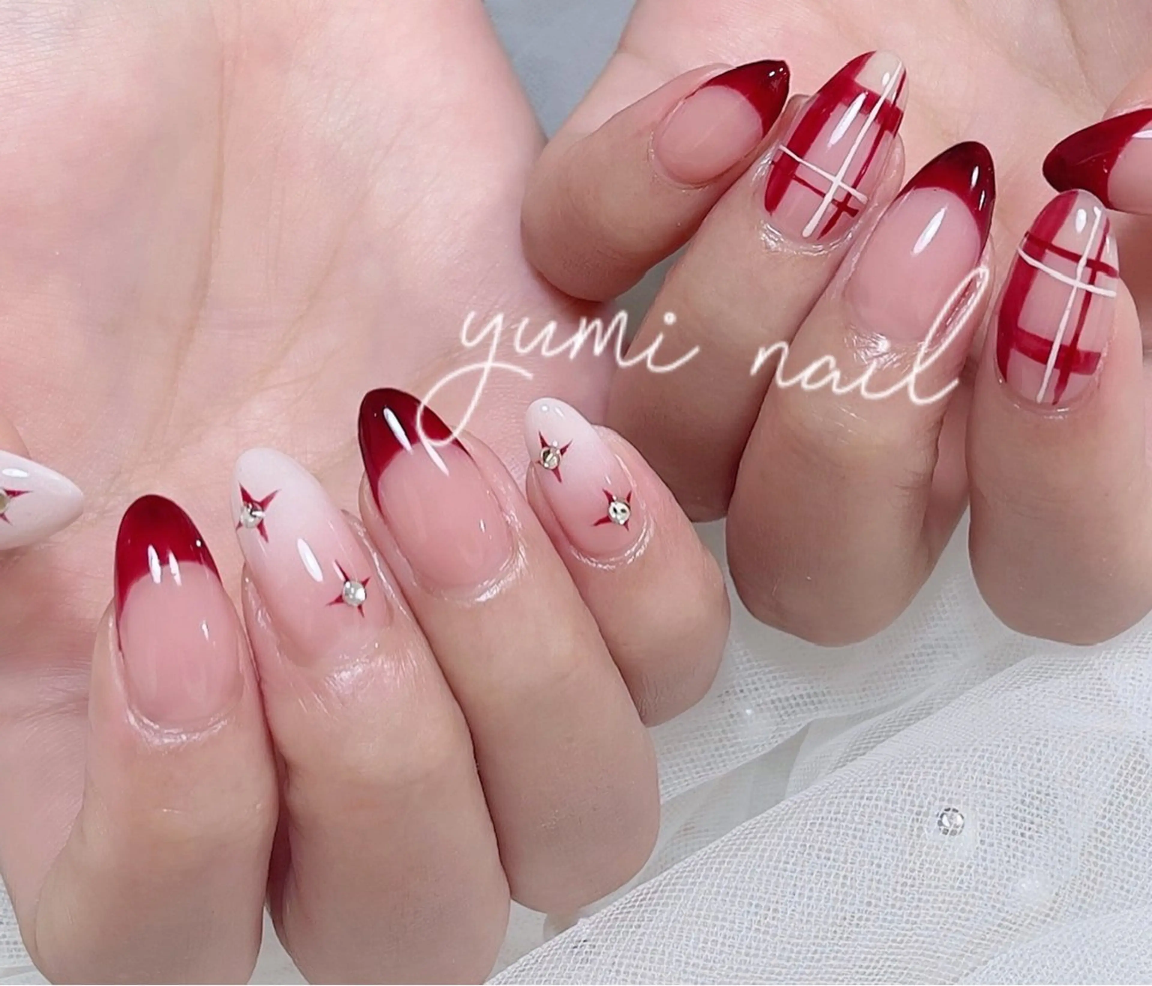 ネイル ハンドネイル 𝐲𝐮𝐦𝐢🎀 長さ出しデザイン専門のネイルデザイン