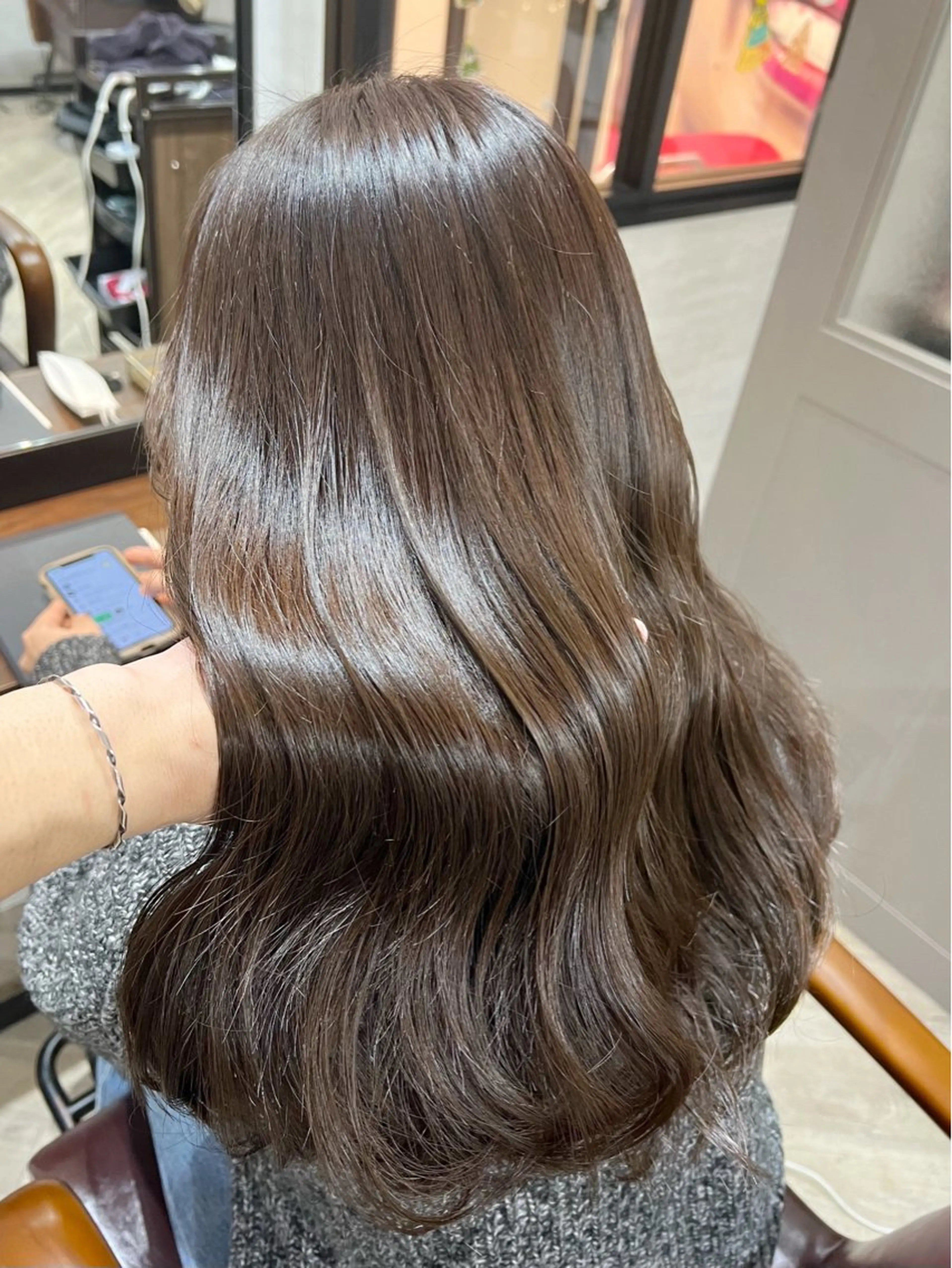 カラー ブリーチ ブラウンカラー 透明感カラー グレージュ ブリーチなしカラー 顔まわり職人🇰🇷 韓国ヘア/KAITOのヘアスタイル