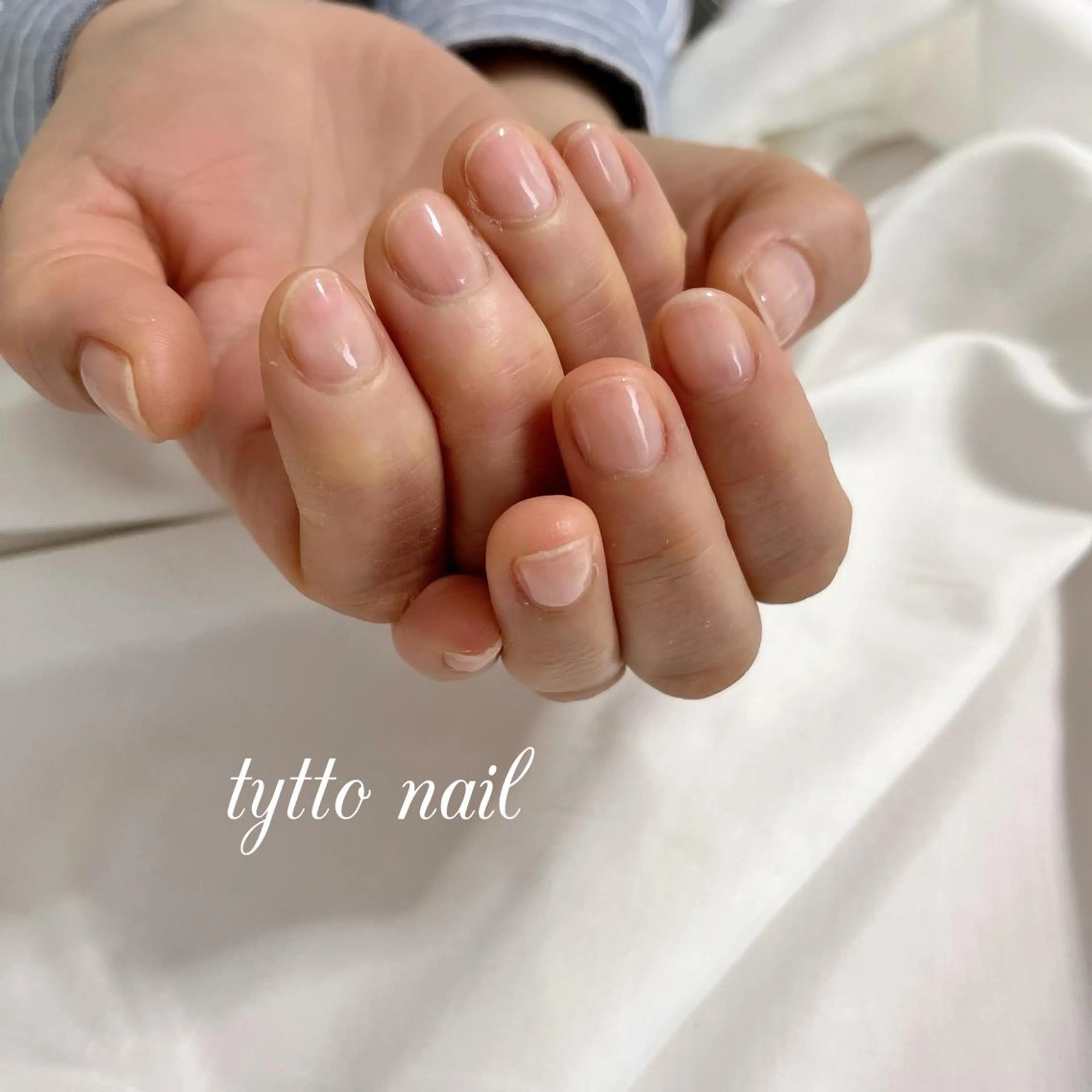 ネイル クリアネイル オフィスネイル ワンカラーネイル シンプルネイル 春ネイル ハンドネイル tytto nail ❤︎‪‪eri‪‪のネイルデザイン