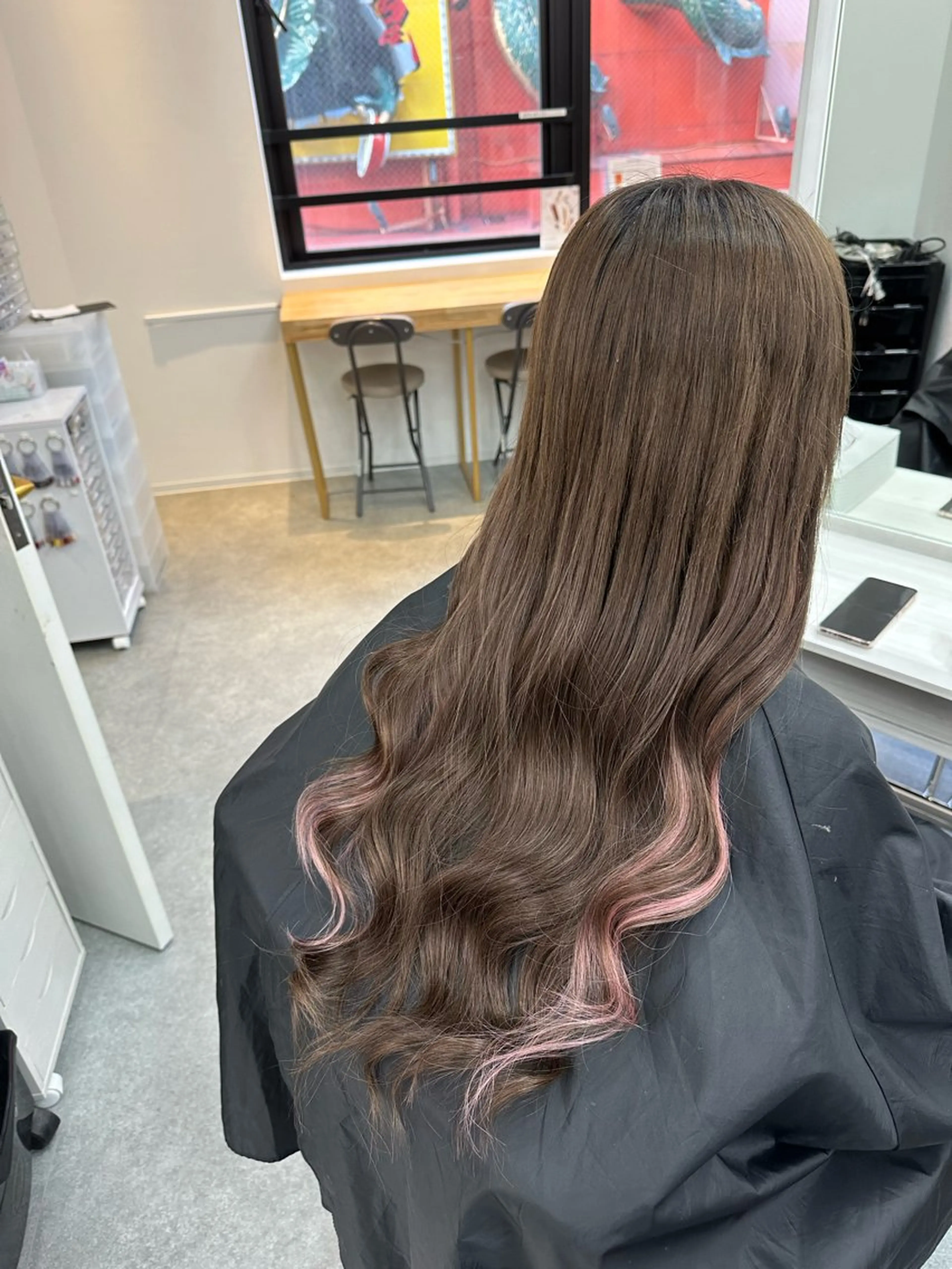 ロング カット エクステ 韓国ヘア×ハイトーン AYA💫のヘアスタイル