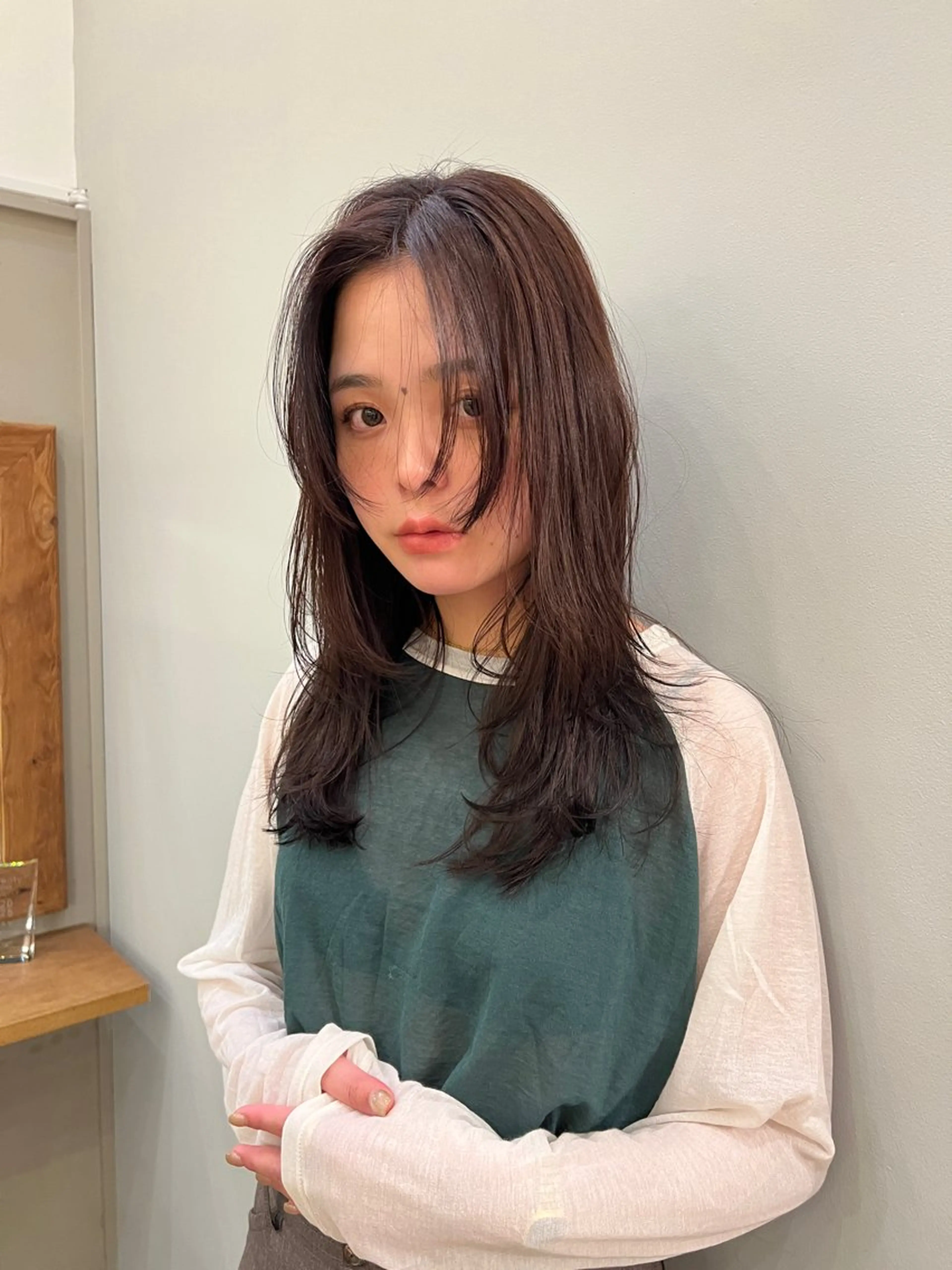 セミロング パーマ 似合わせカット 🌿‬しゃらのヘアスタイル