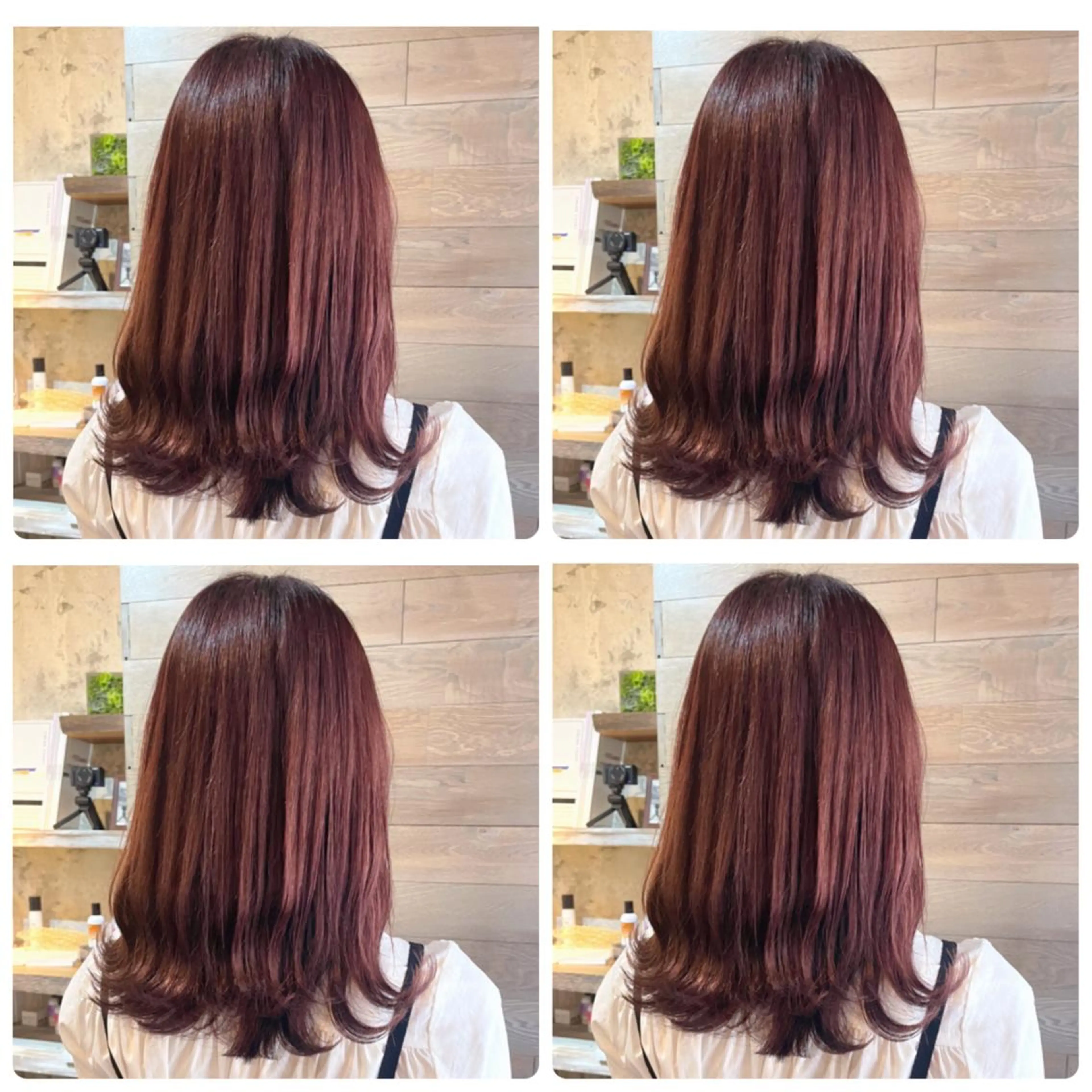 セミロング カラー バレイヤージュ ブラウンカラー ココアブラウン デザインカラー グラデーションカラー カット ヘアカラー トリートメント 京都大人女性ショート 徒歩1分/秋山のヘアスタイル