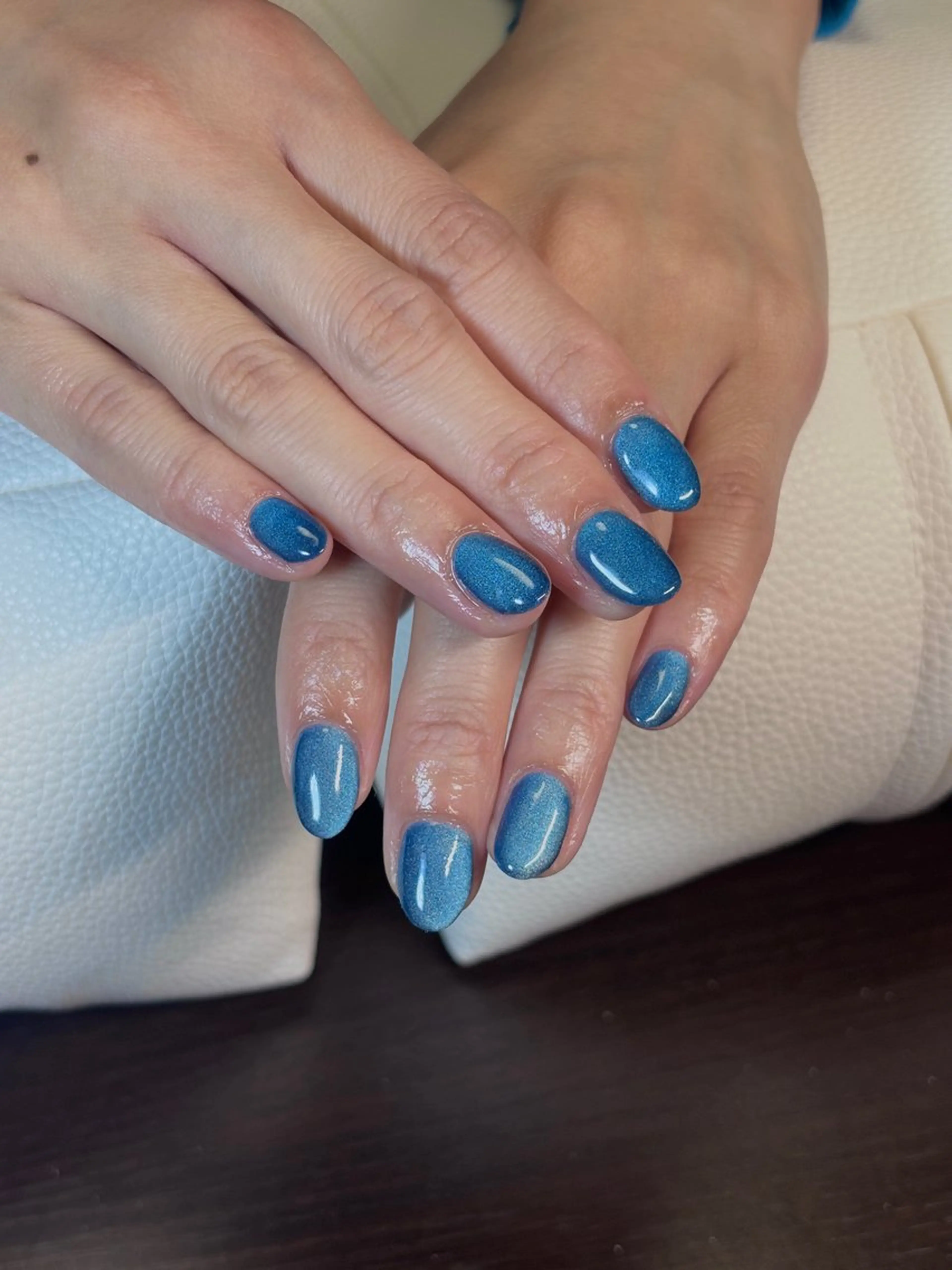 ネイル ブルー マグネットネイル Millé nail(ミレネイル)所属・Millé nail /MIKUのネイルデザイン