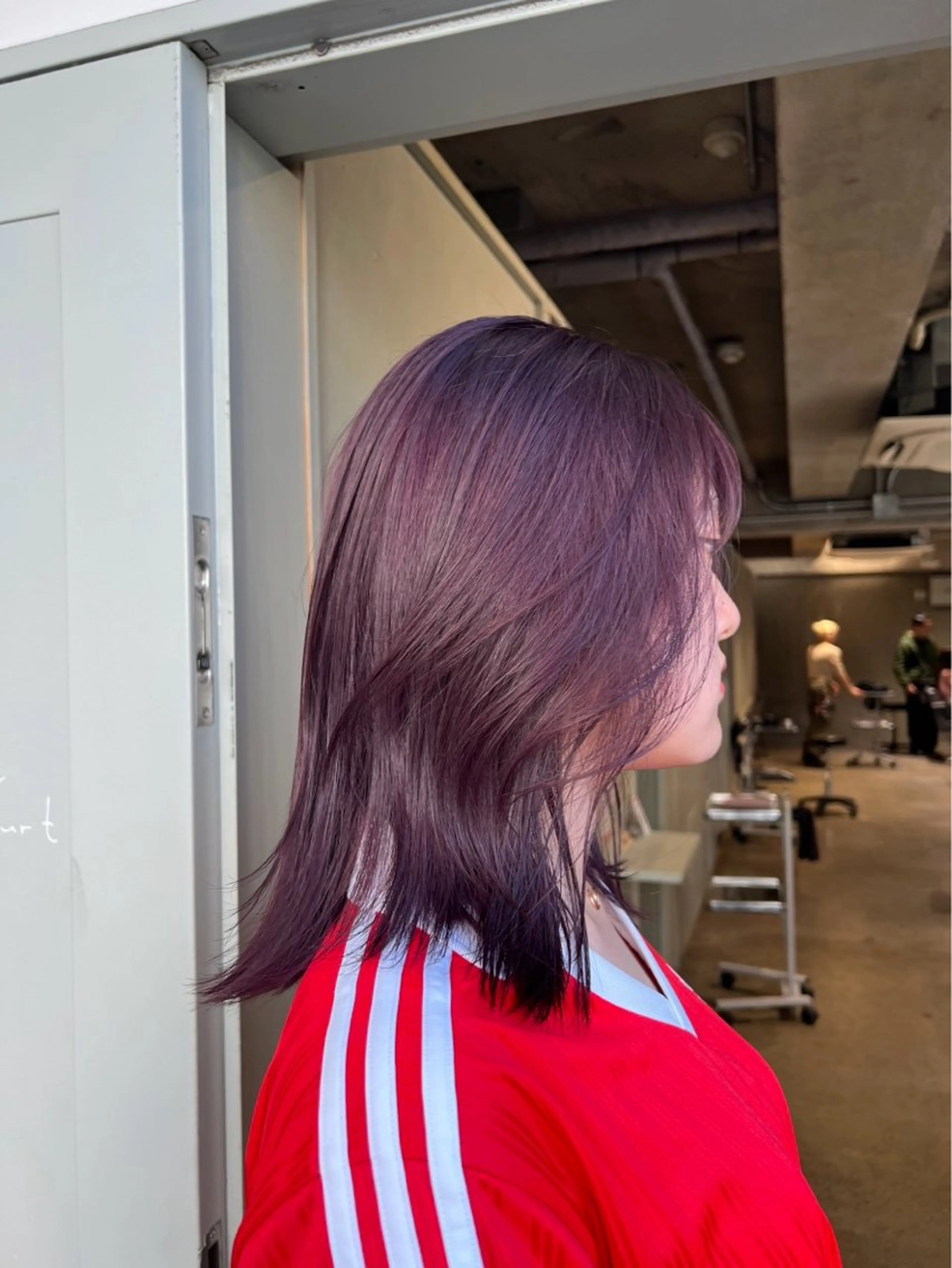 ミディアム カラー ブリーチ ダブルカラー ブリーチなしカラー ayano/レイヤー /暖色カラーのヘアスタイル