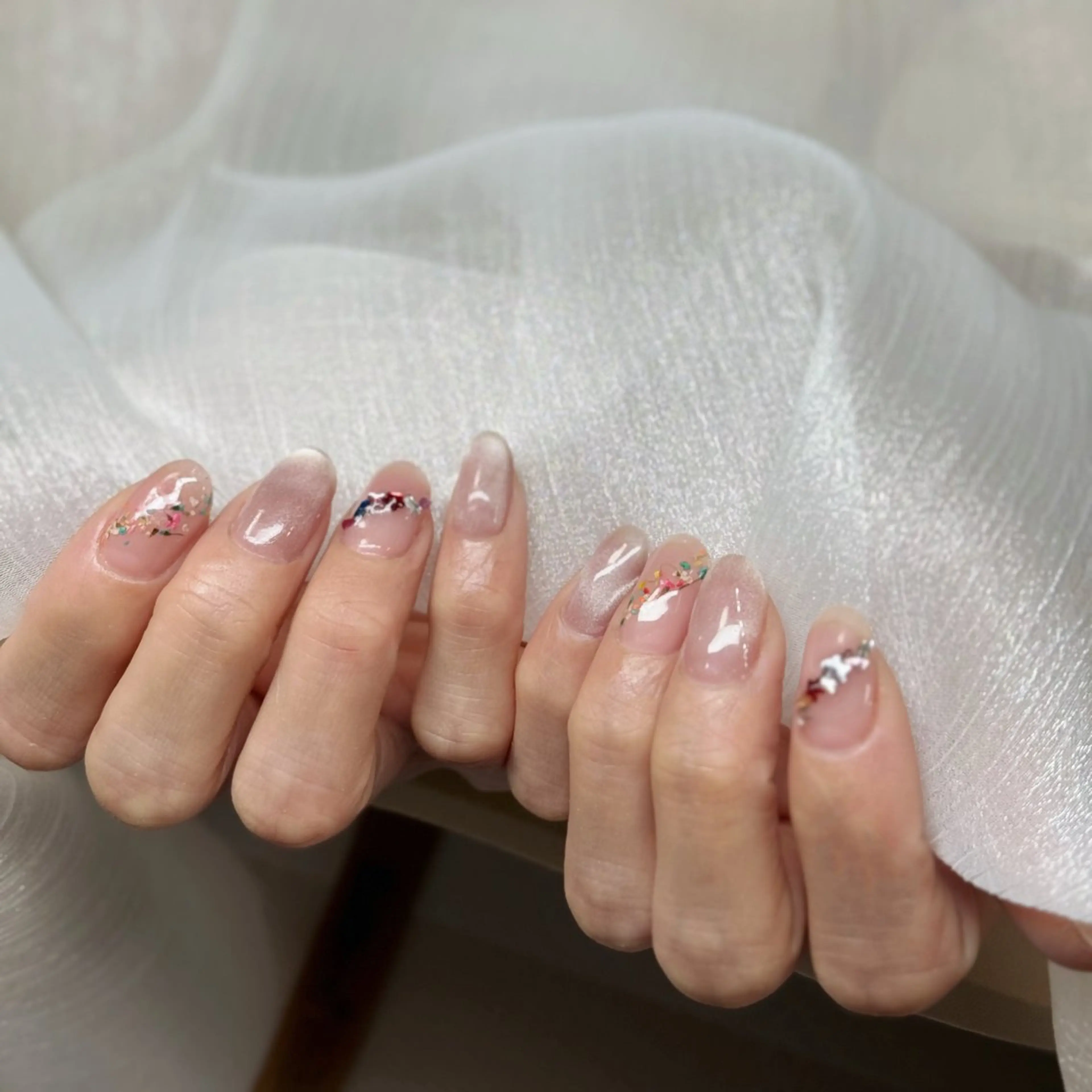 ネイル 春ネイル Hana NAIL所属・🩵 Rin🩵のネイルデザイン