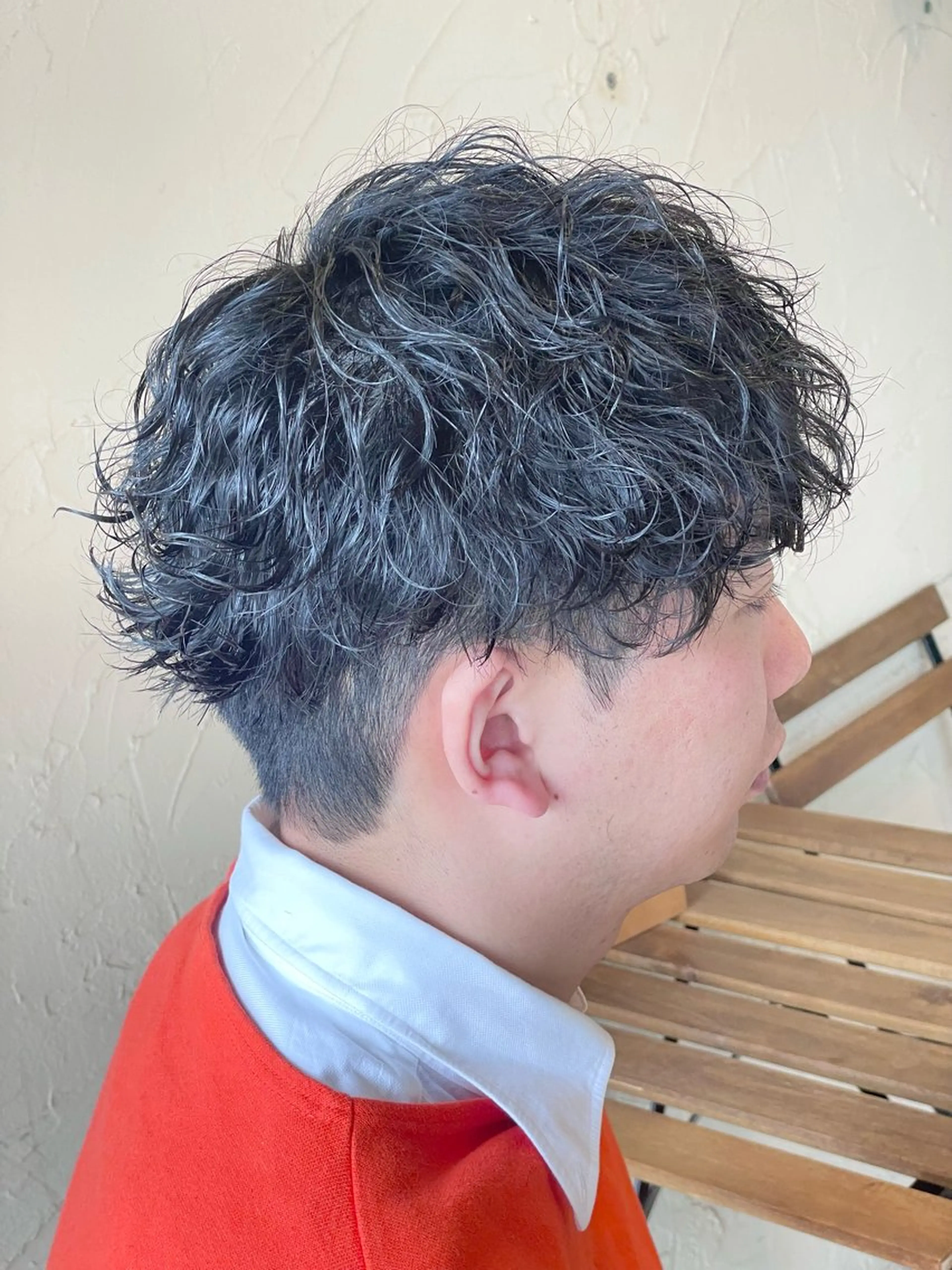 ショート カラー メンズ メンズパーマ 波巻きパーマ カット パーマ メンズ特化/パーマ指 名No.1/百瀬太郎のヘアスタイル