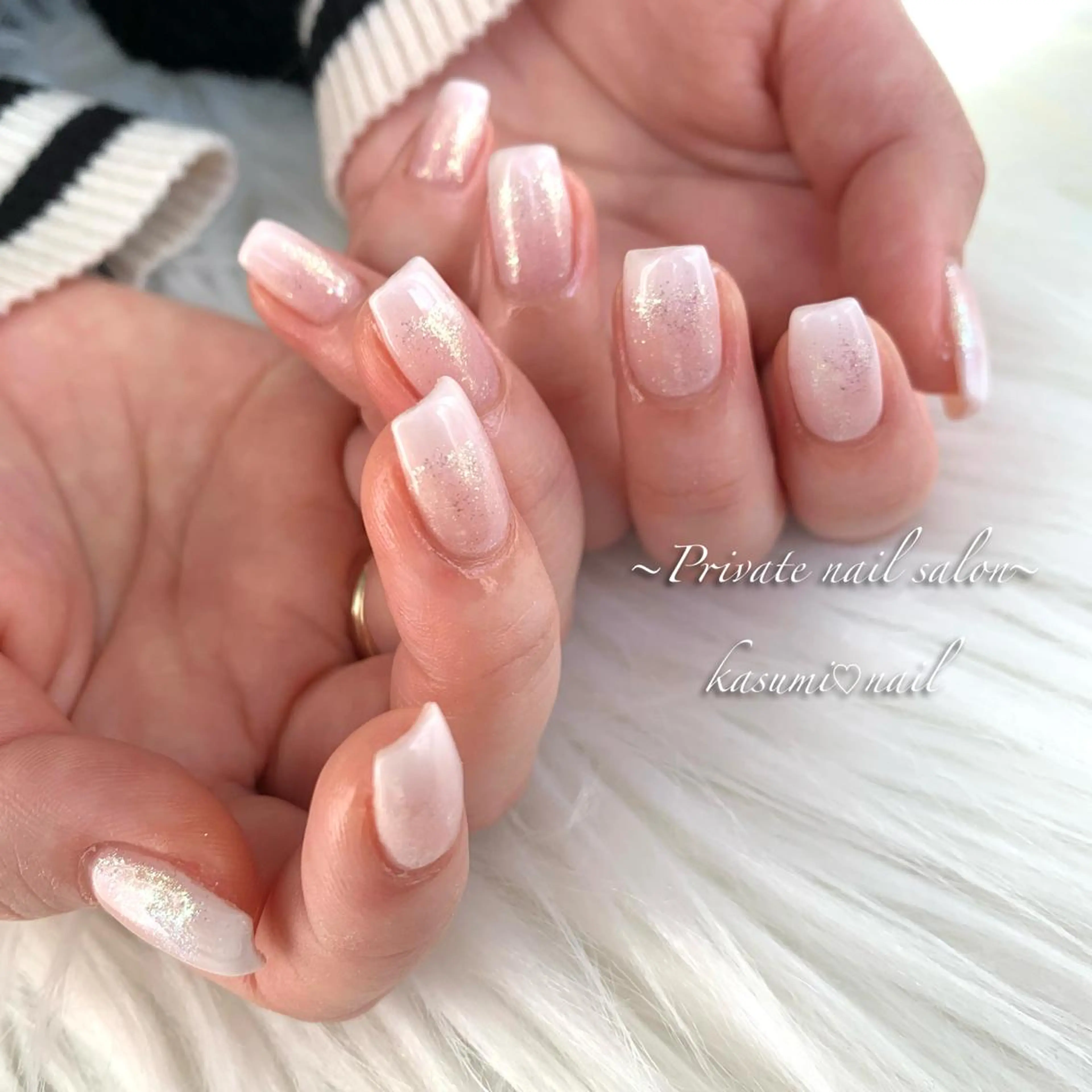 ネイル アートネイル ラメ(グリッター) マグネットネイル ミラーネイル 持ち込み KASUMI♡ Nailのネイルデザイン