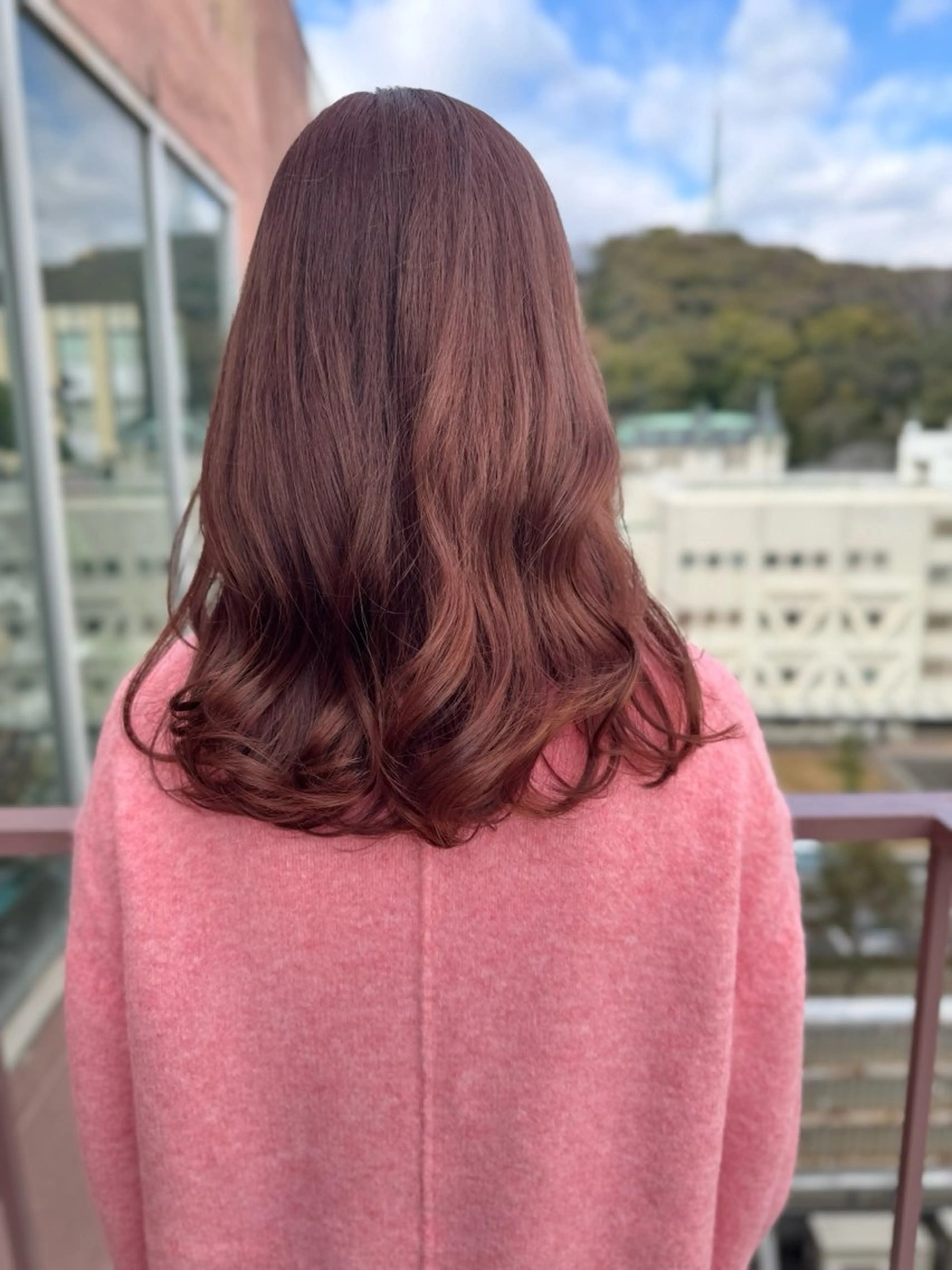 セミロング カラー ベージュカラー ピンクカラー ピンクベージュ ヘアカラー Viage （ビアージュ）のヘアスタイル