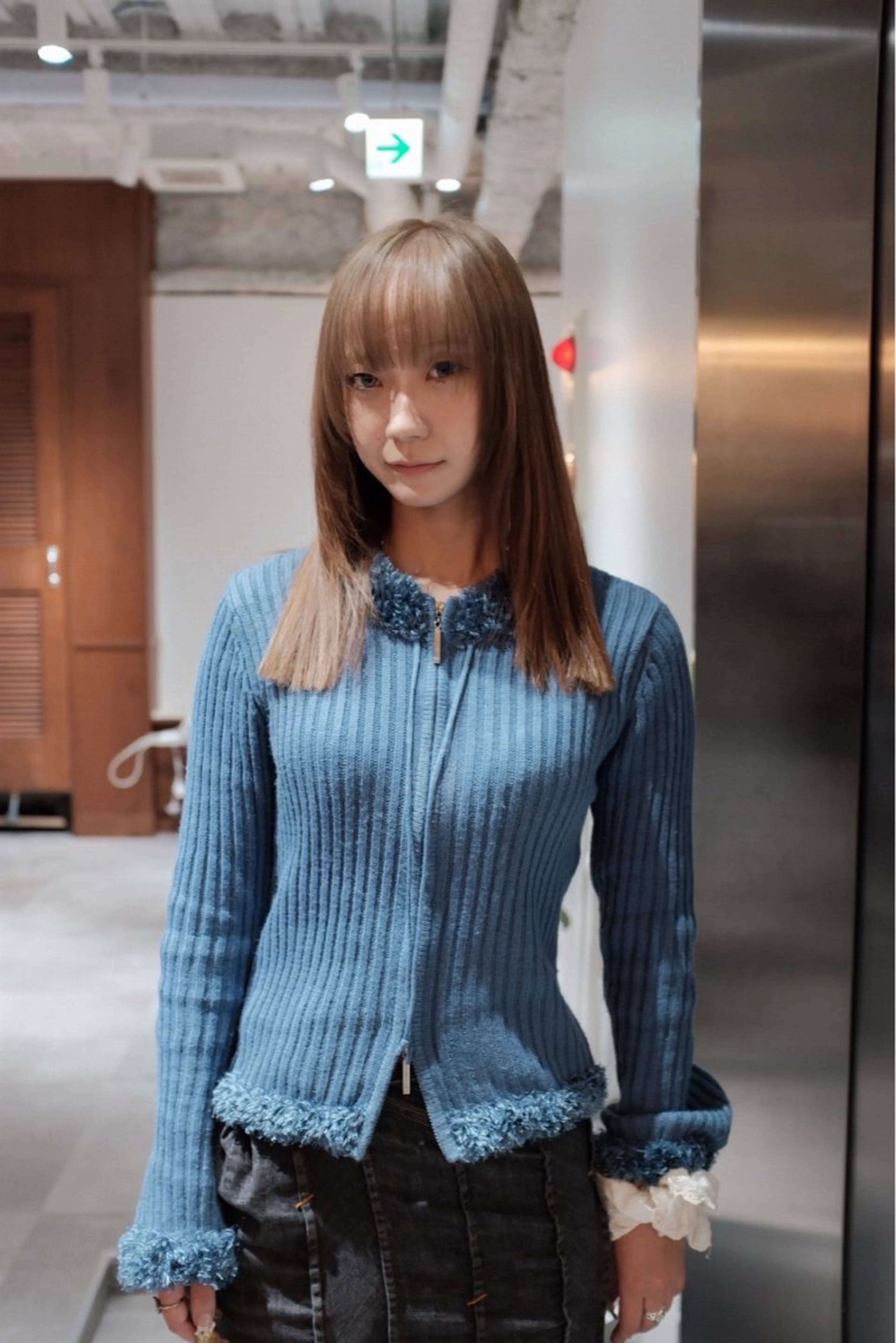 ミディアム カラー ヘアアレンジ カット ヘアカラー トリートメント opus 店長大和 レイヤー/赤み消しのヘアスタイル