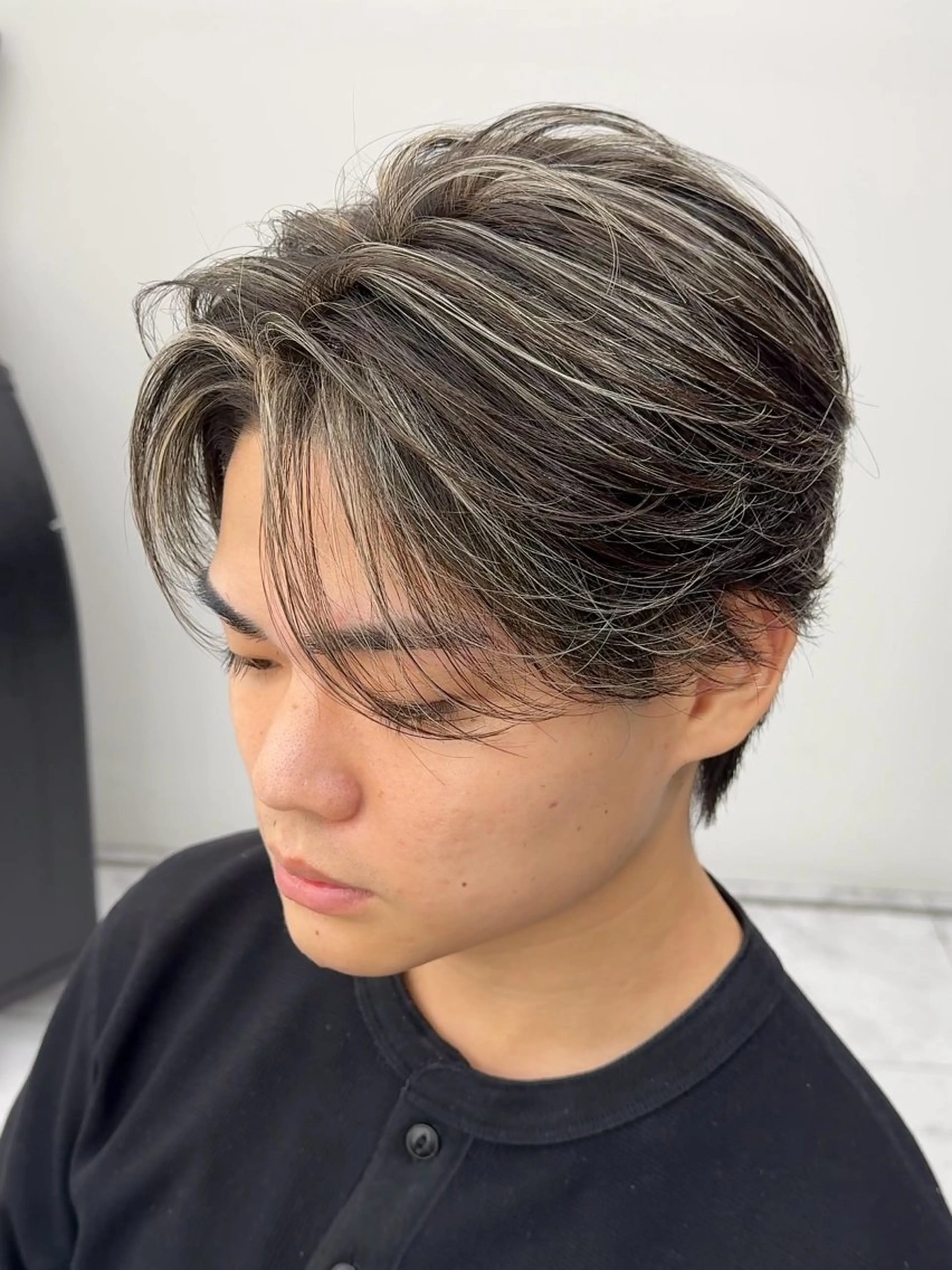 カラー メンズ メンズブリーチ メンズメッシュ ブリーチ メッシュ カット ヘアカラー メンズ/メッシュ ‪‪/セット/aoiのヘアスタイル